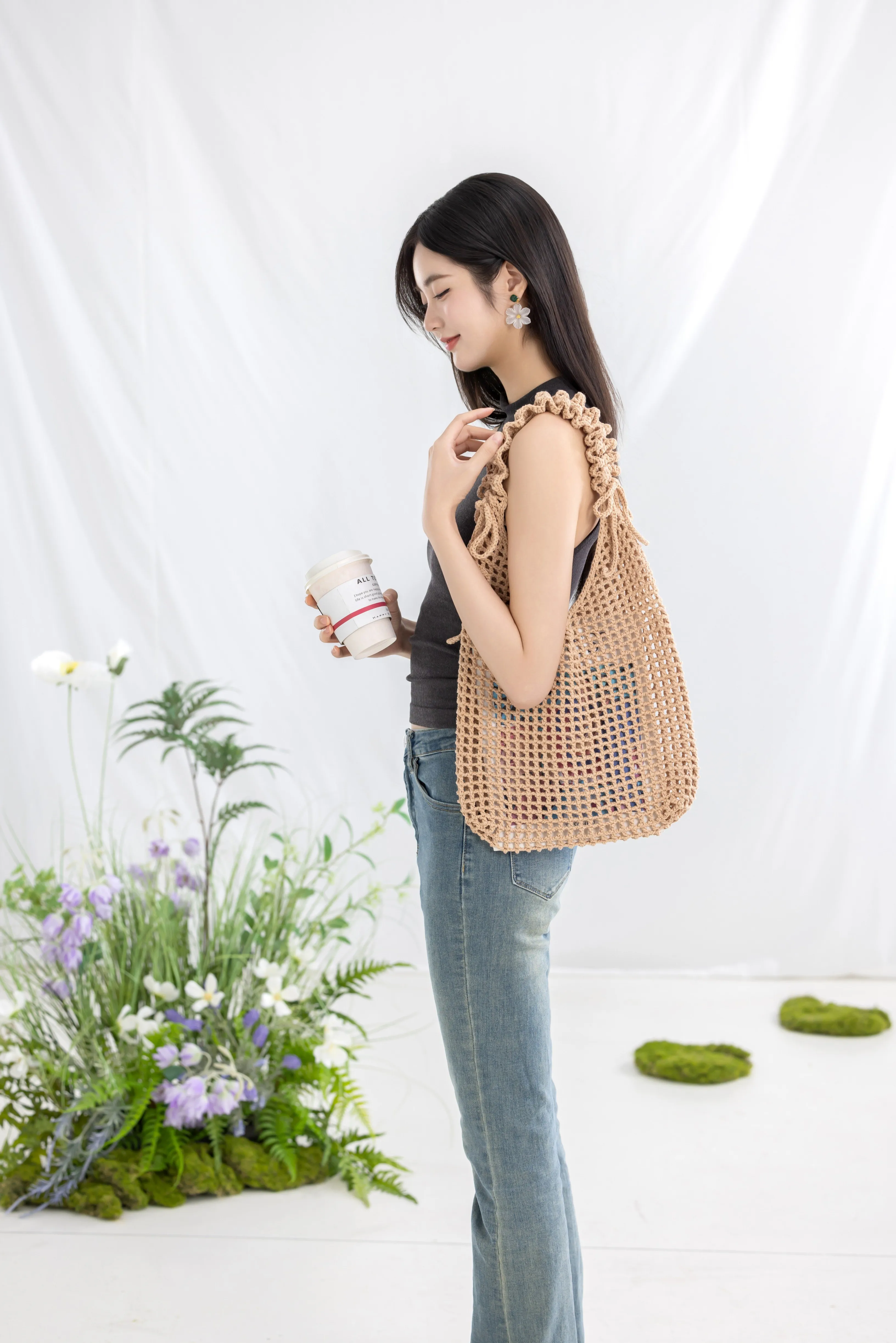 Simple Pleat Mesh Tote crochet project