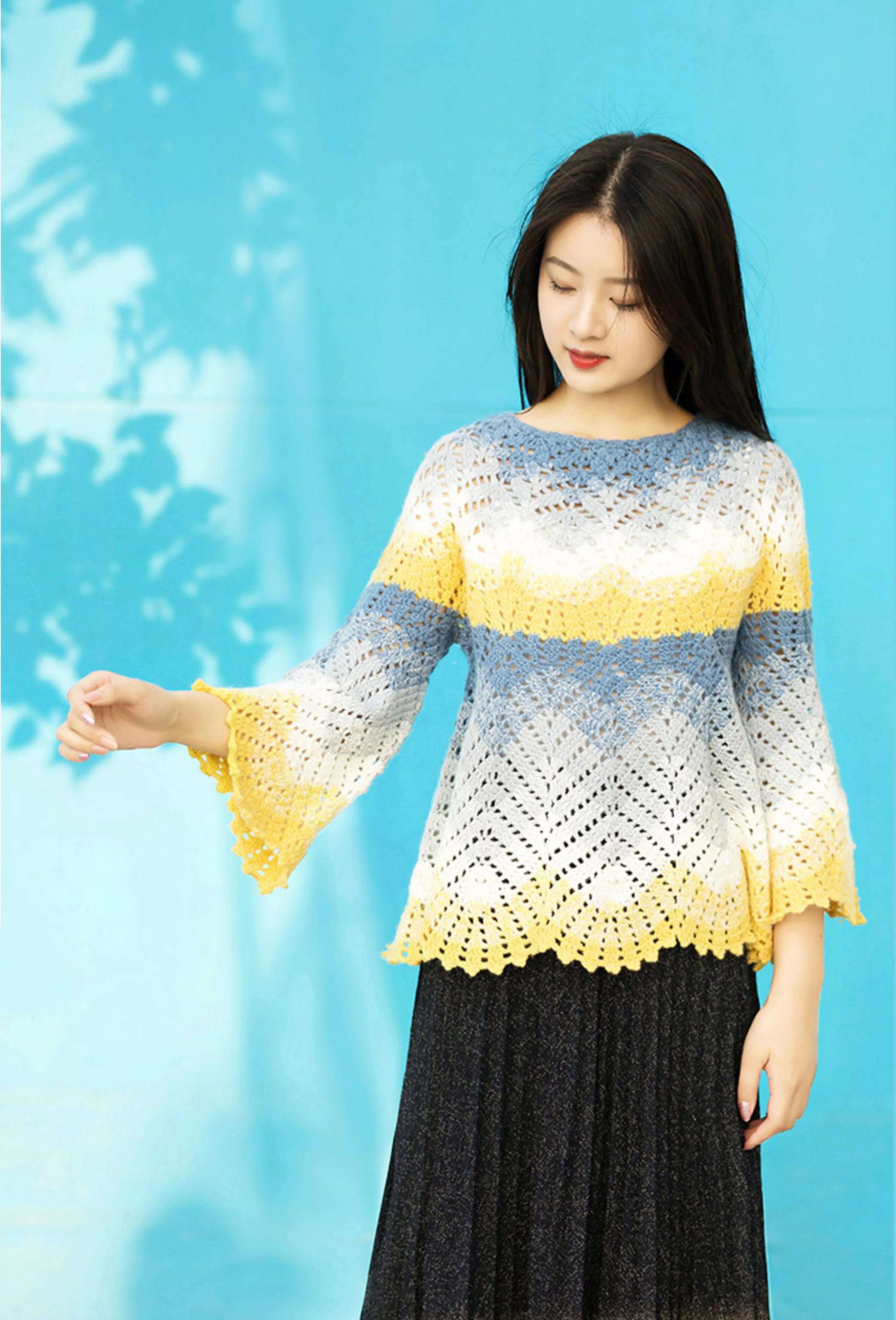 Plume Yoke Sweater crochet project