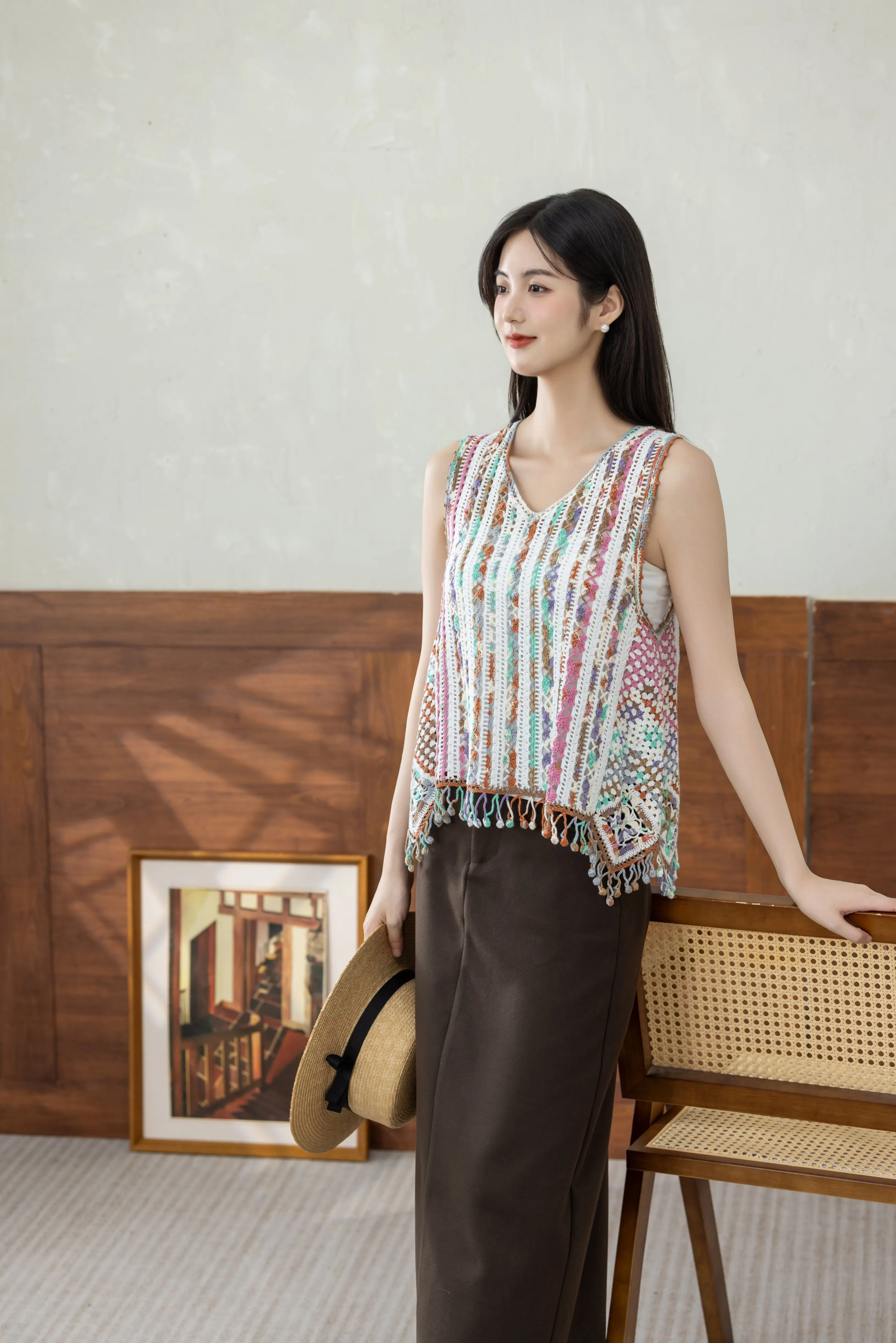 Dyed Tassel Vest tutorial cover