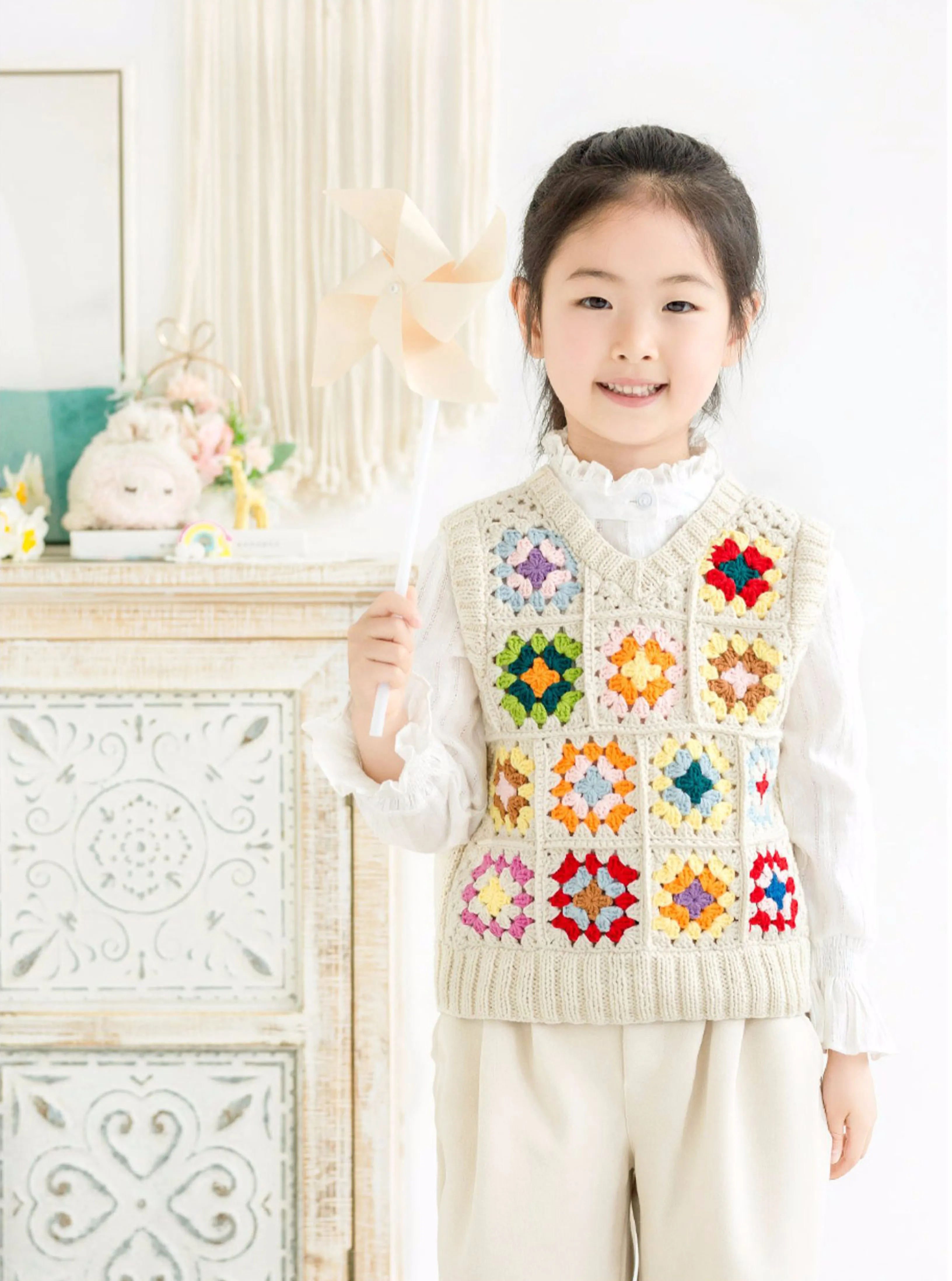 Granny Square Family Vest crochet project