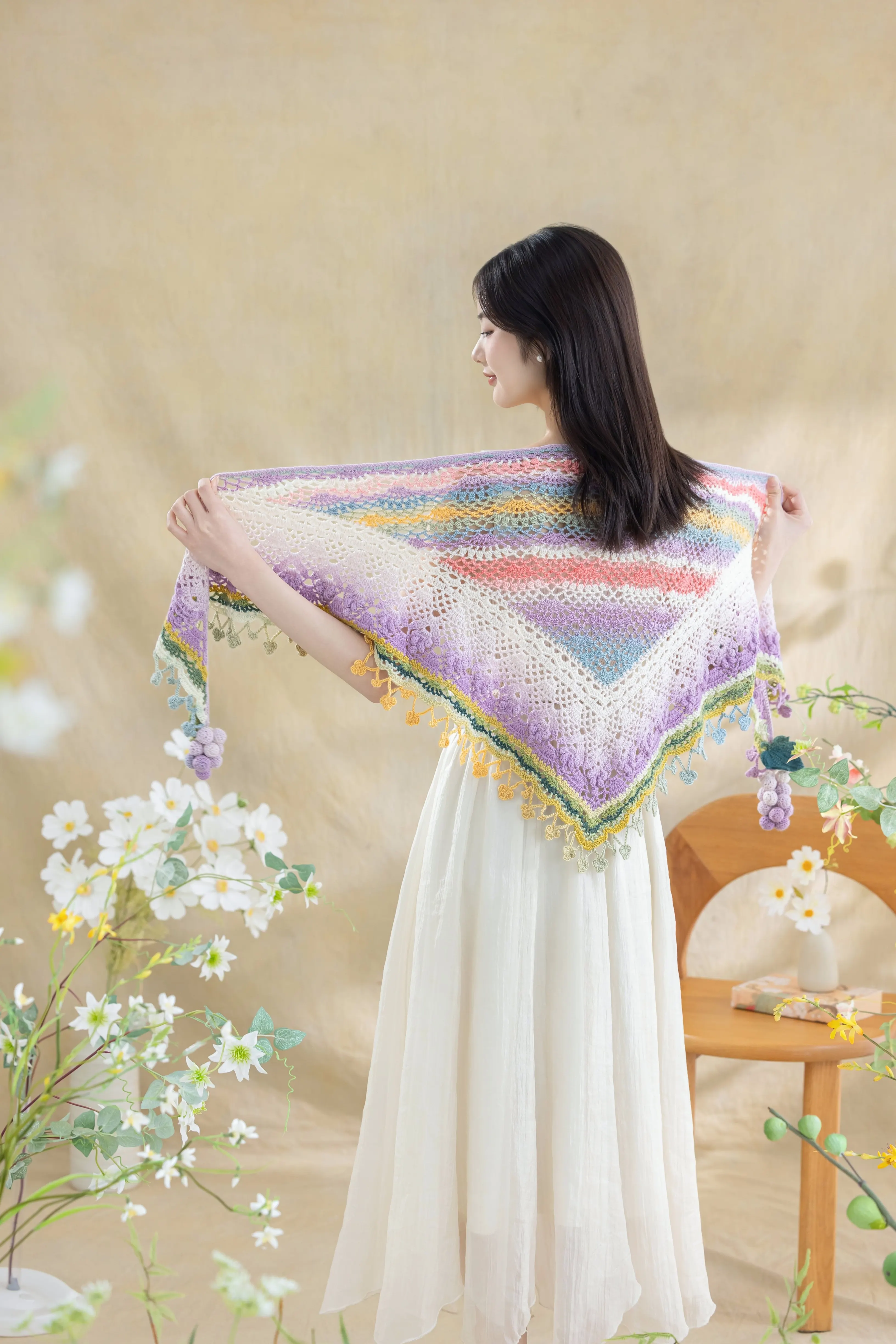 Grapes Shawl tutorial cover