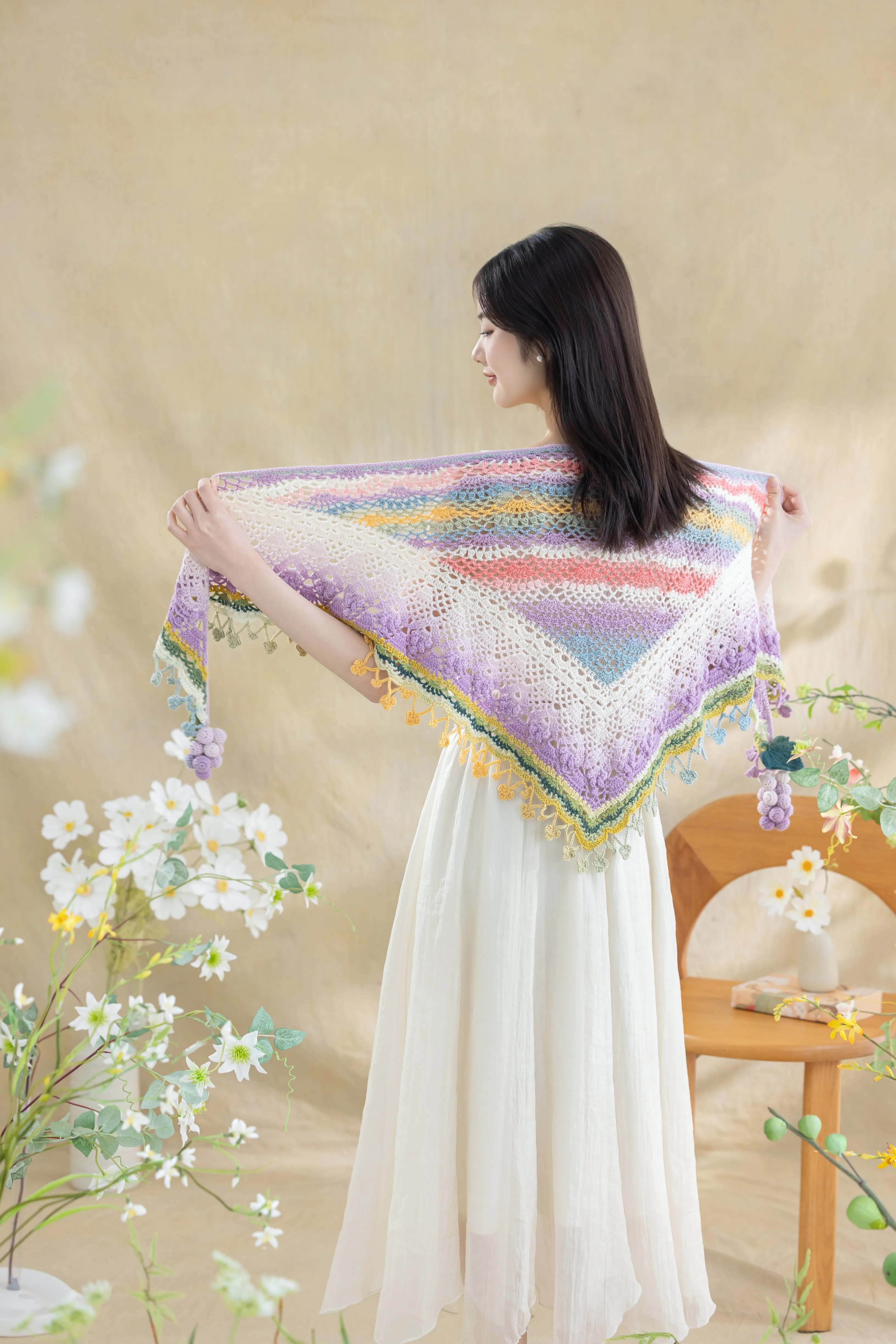Grapes Shawl crochet project