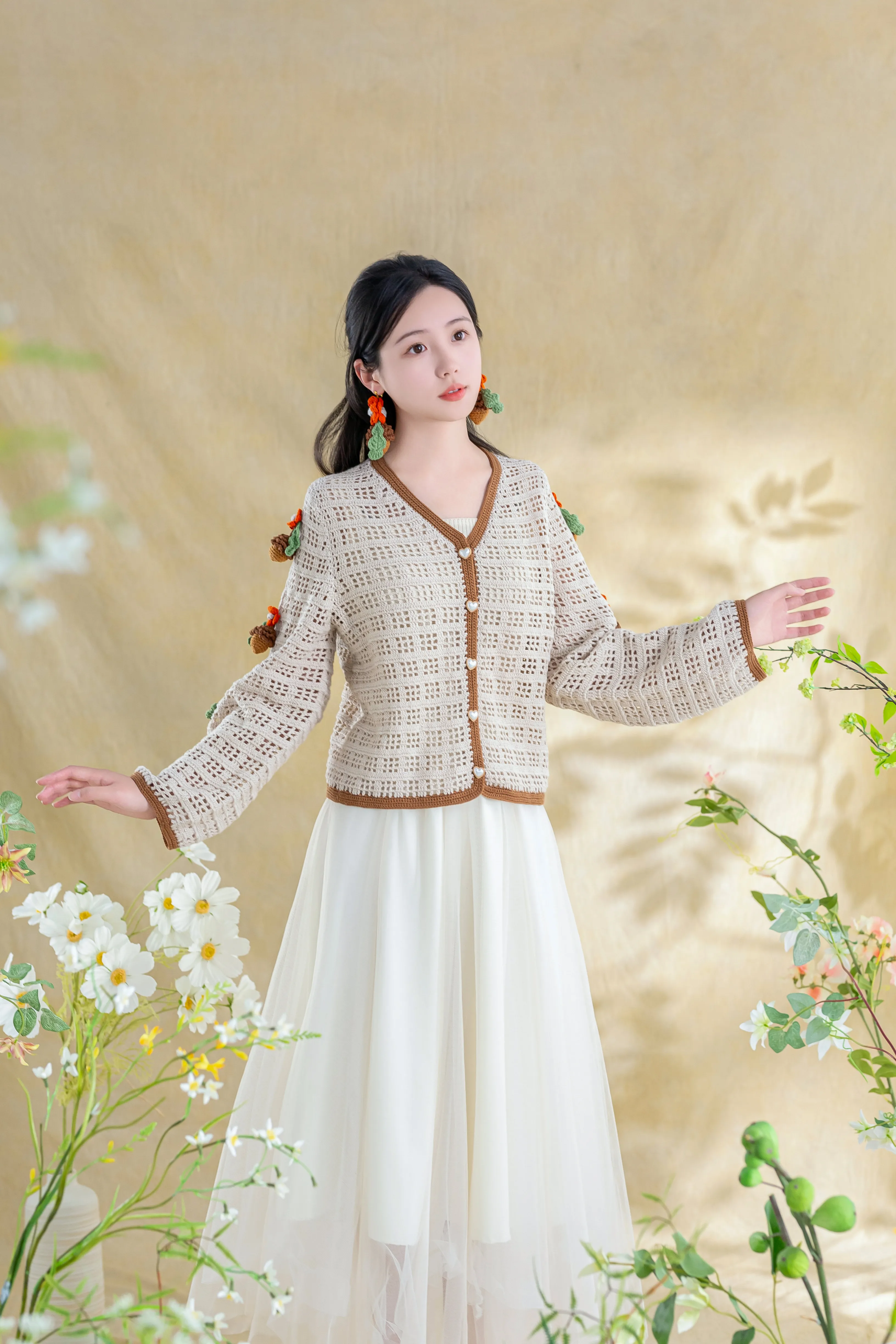Acorn Strawberry Cardigan crochet project