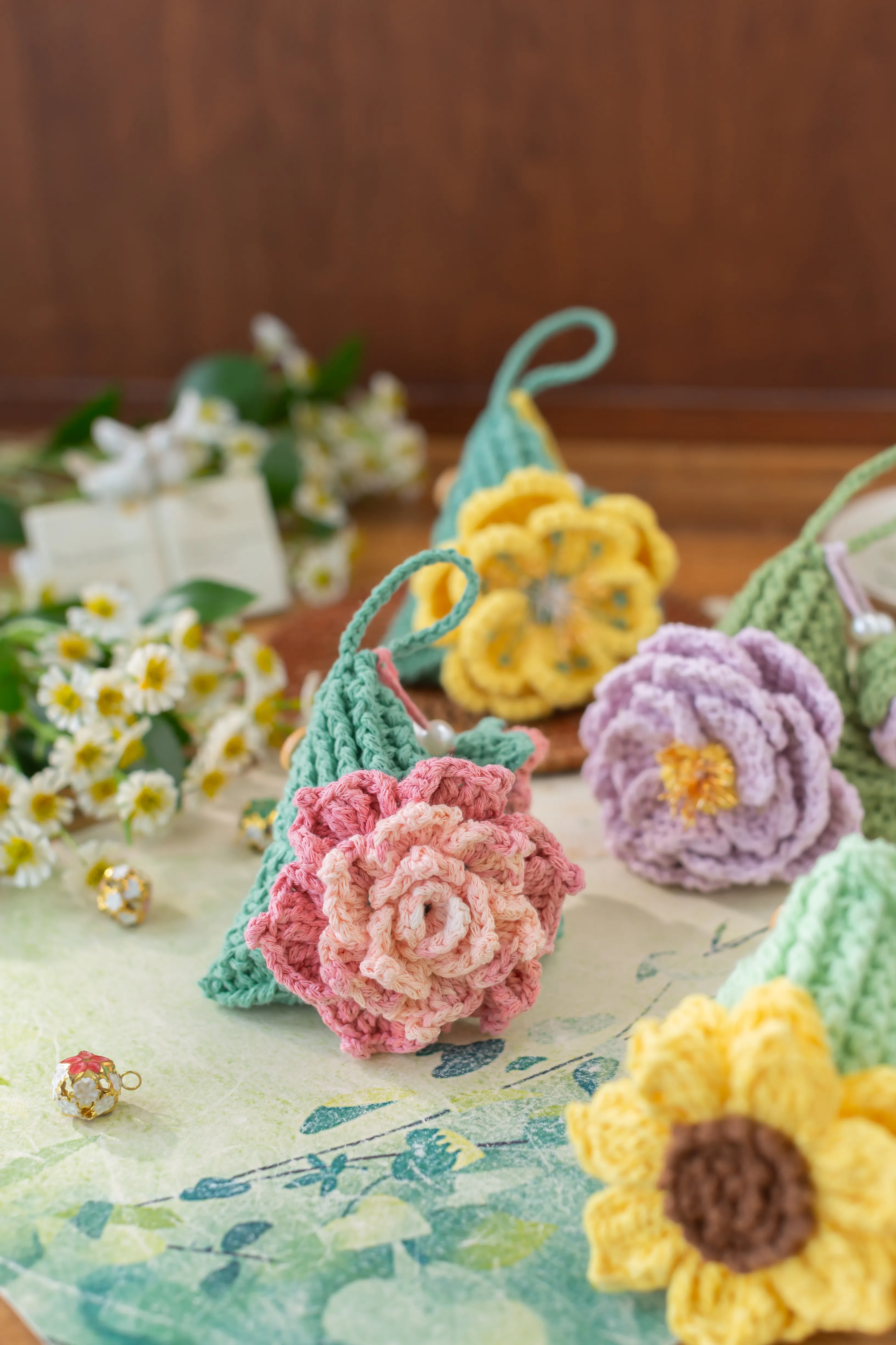 Floral Zongzi crochet project
