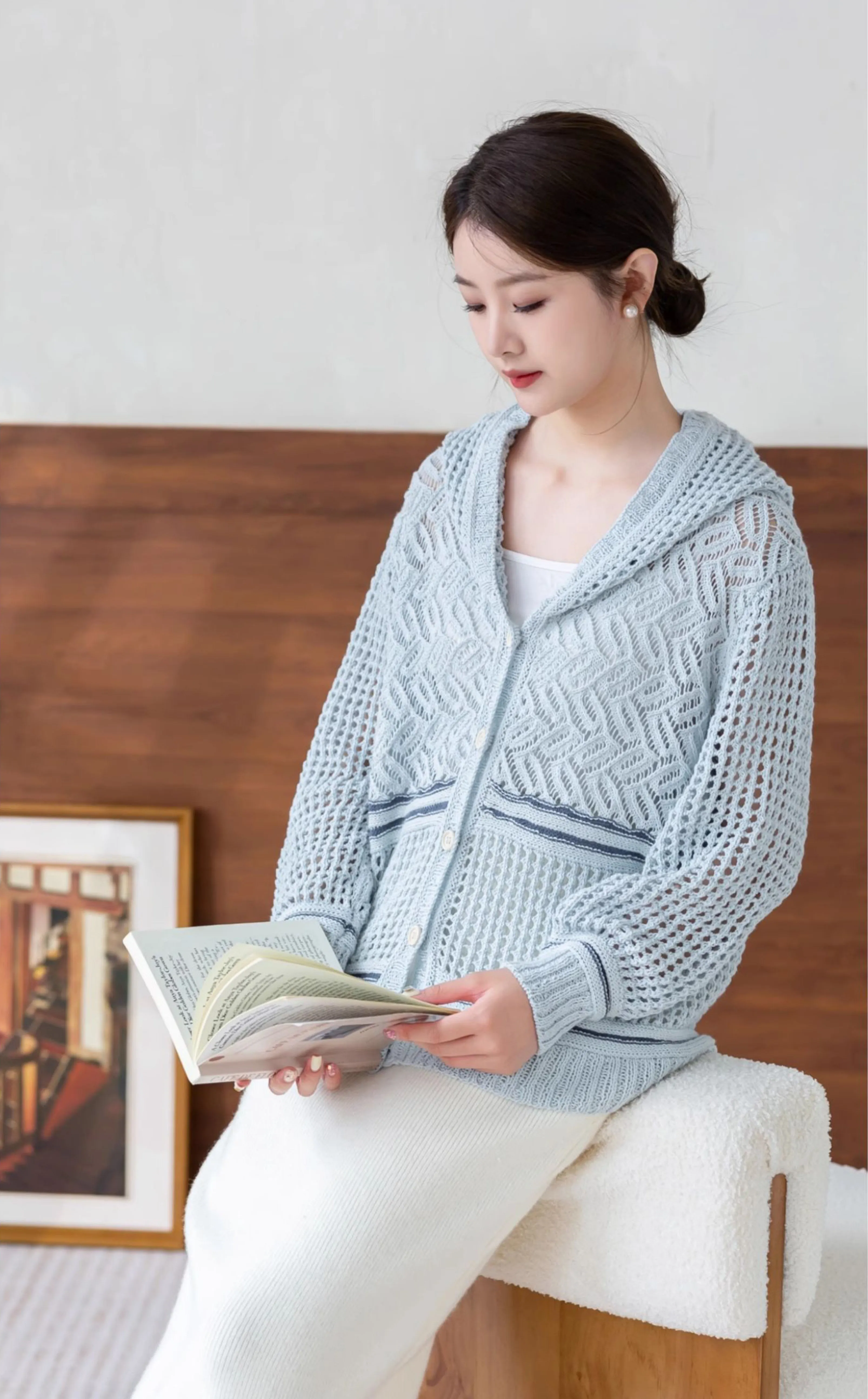 Breezy Hooded Cardigan crochet project