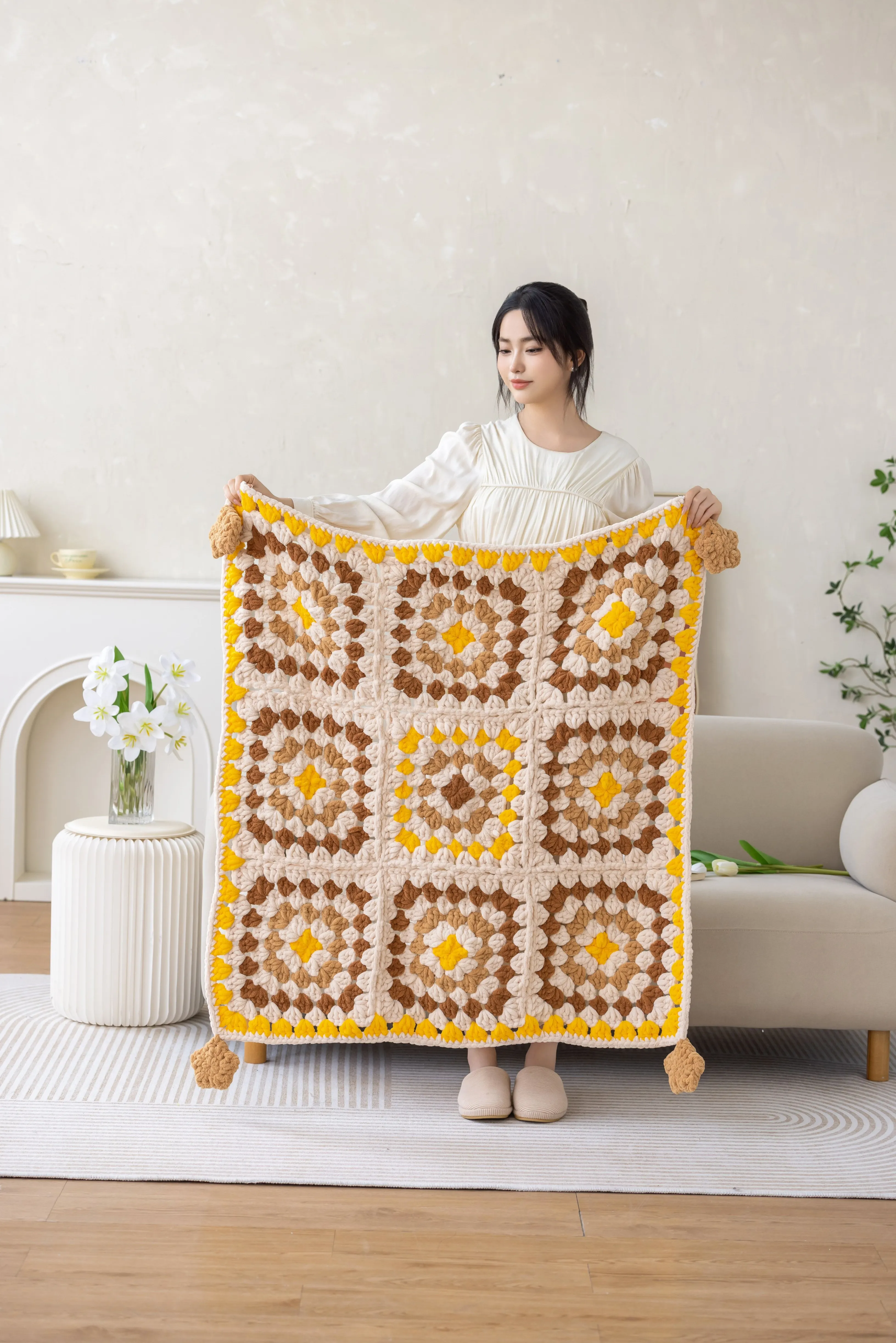 Puffy Square Throw tutorial cover