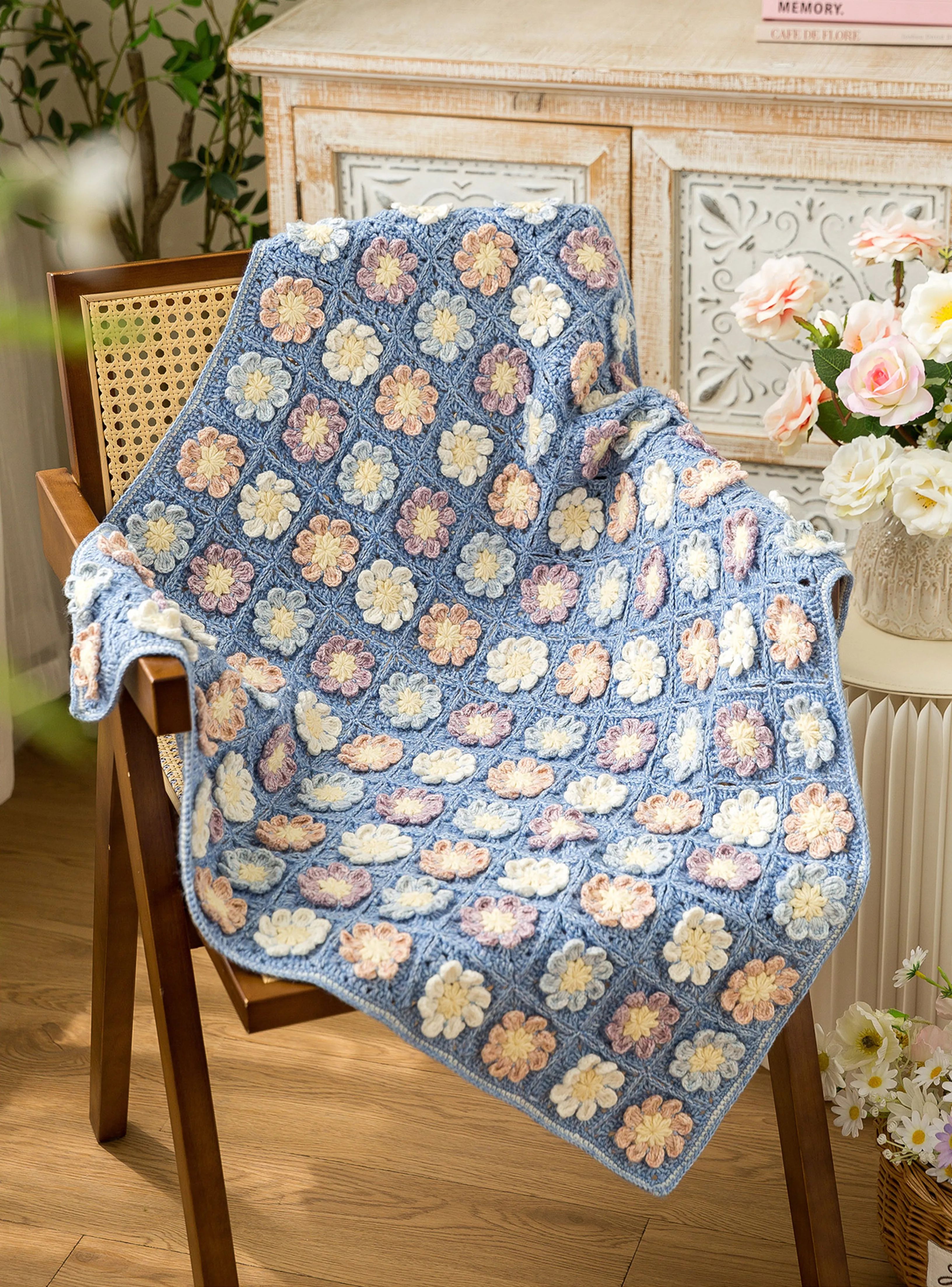 Daisy Motif Blanket crochet project