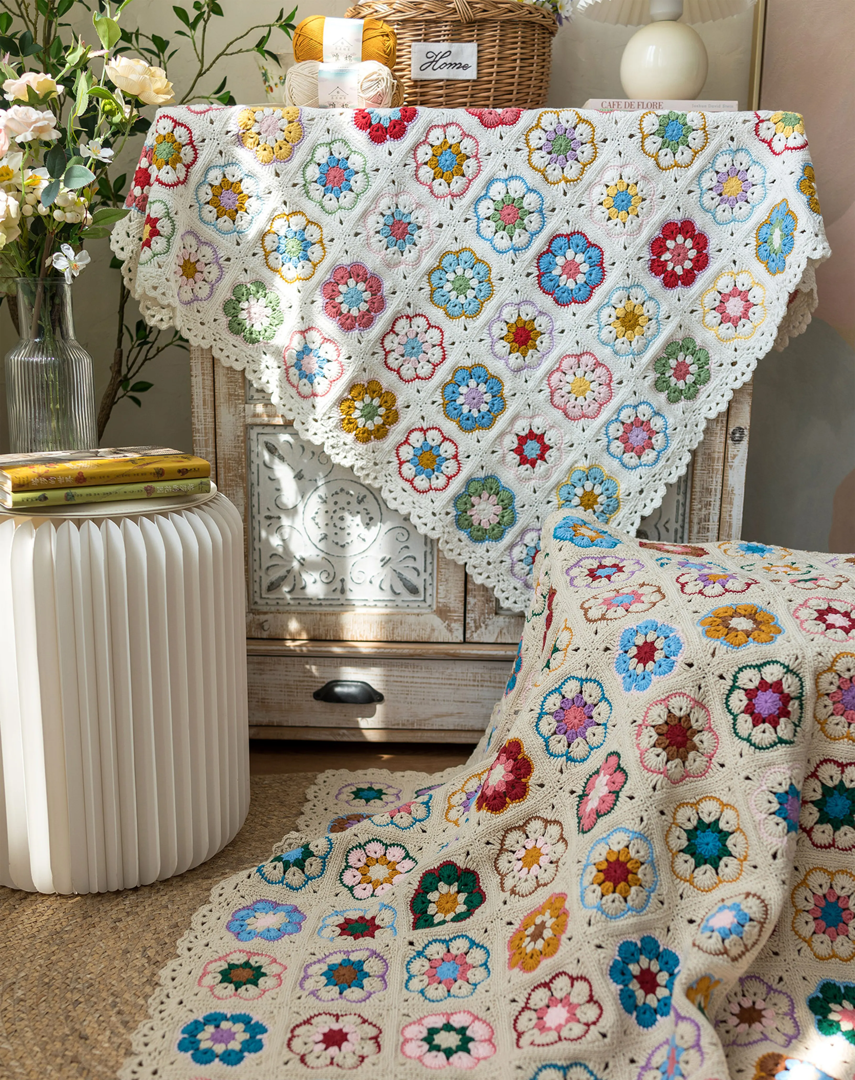 Garden Motif Blanket crochet tutorial