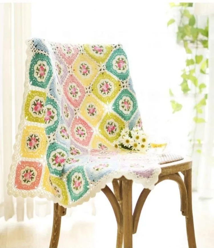 Retro Rose Print crochet project
