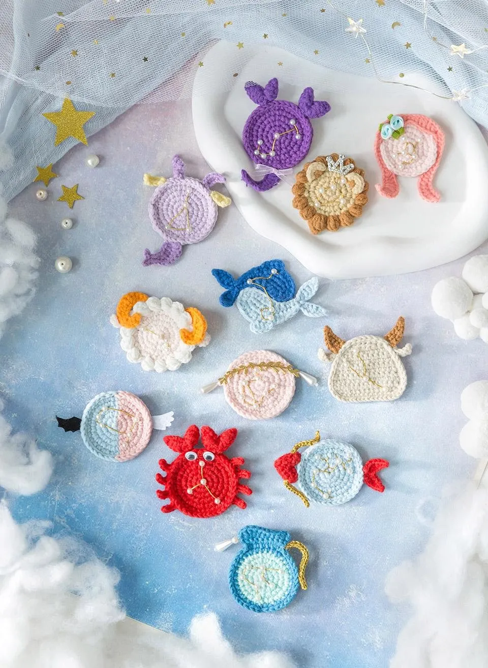 Constellation Hair Pin - 2 crochet project