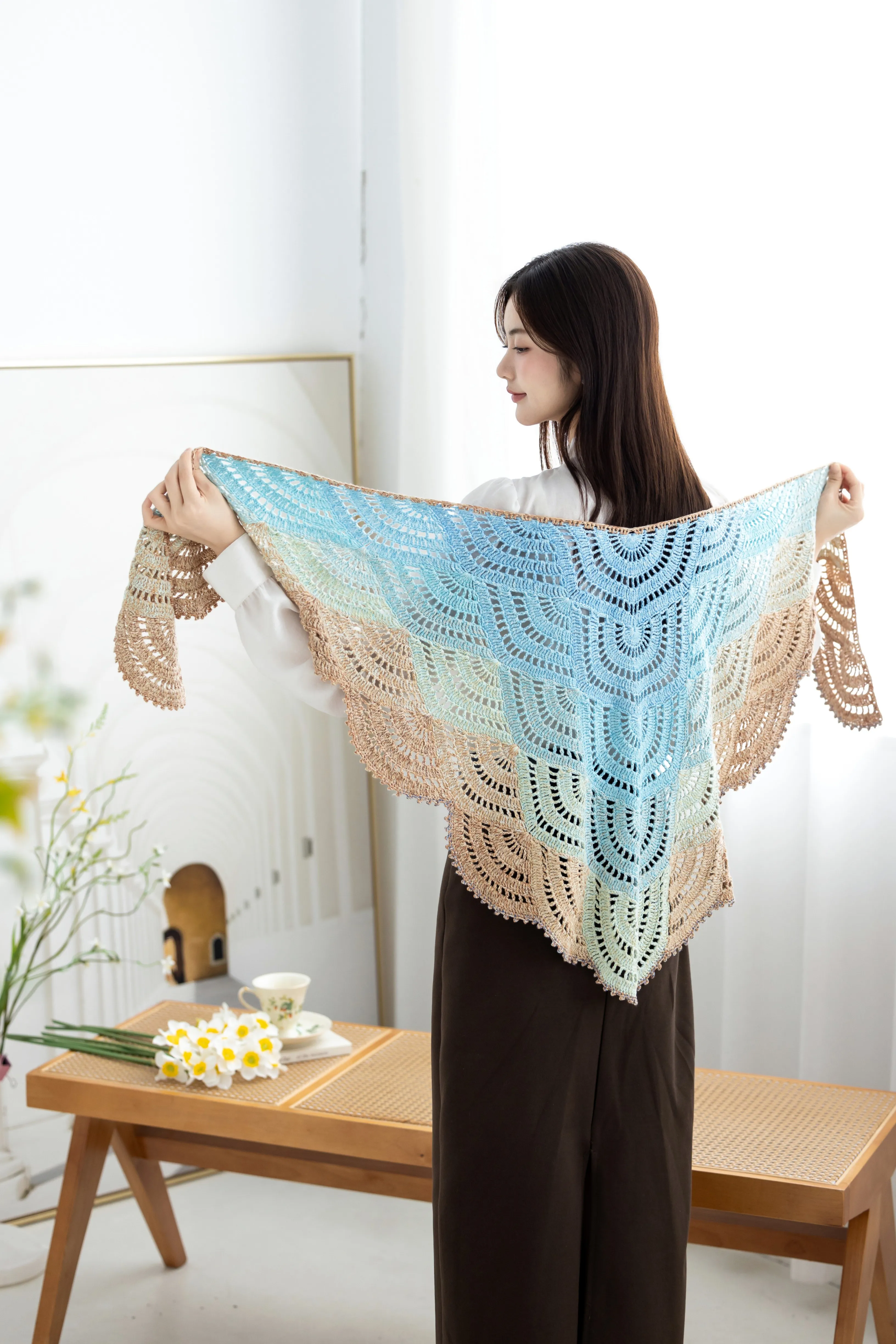 Waves Shawl crochet project