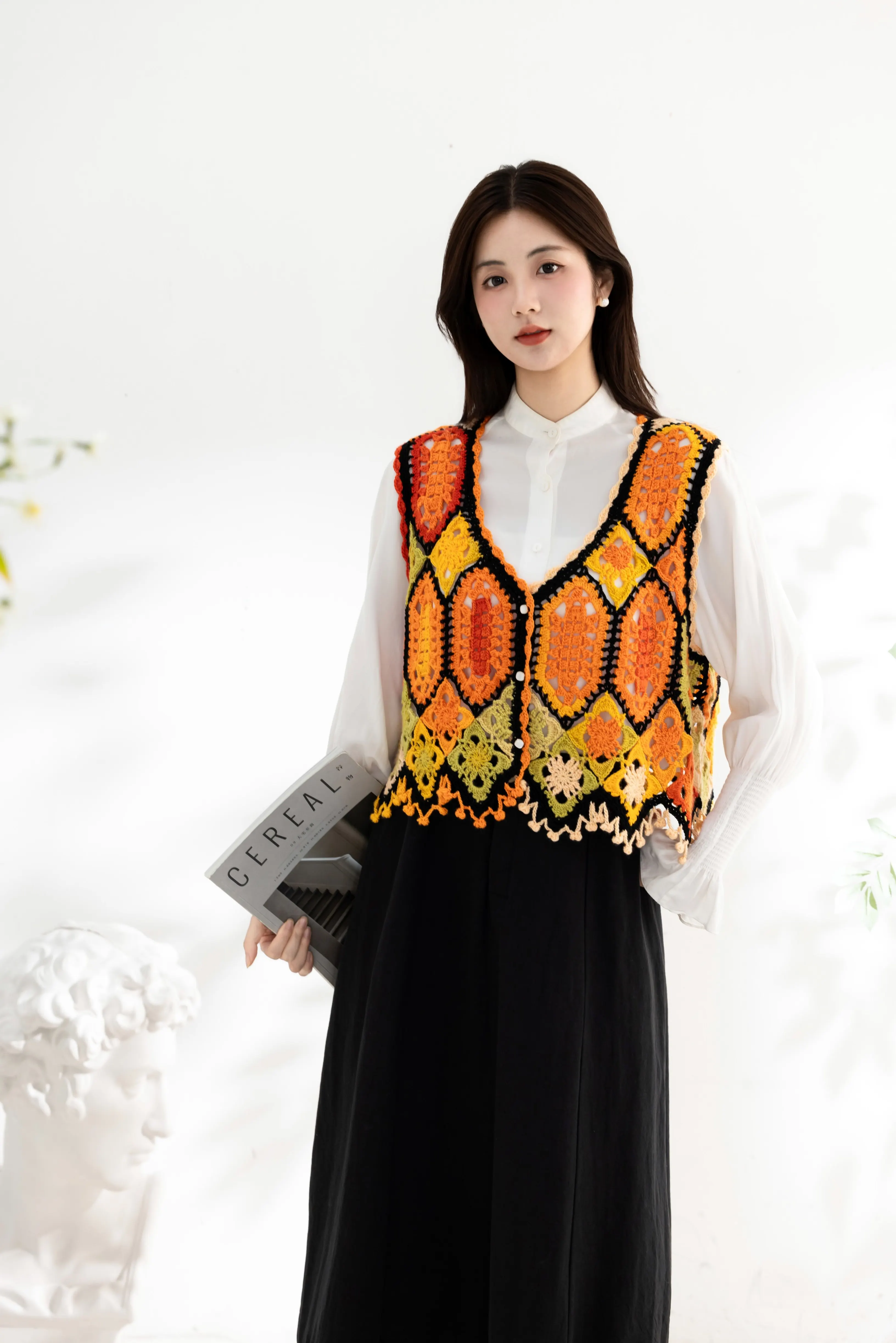 Shaded Patch Vest  crochet tutorial