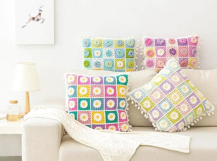 Daisy Pop Pillow Case crochet project