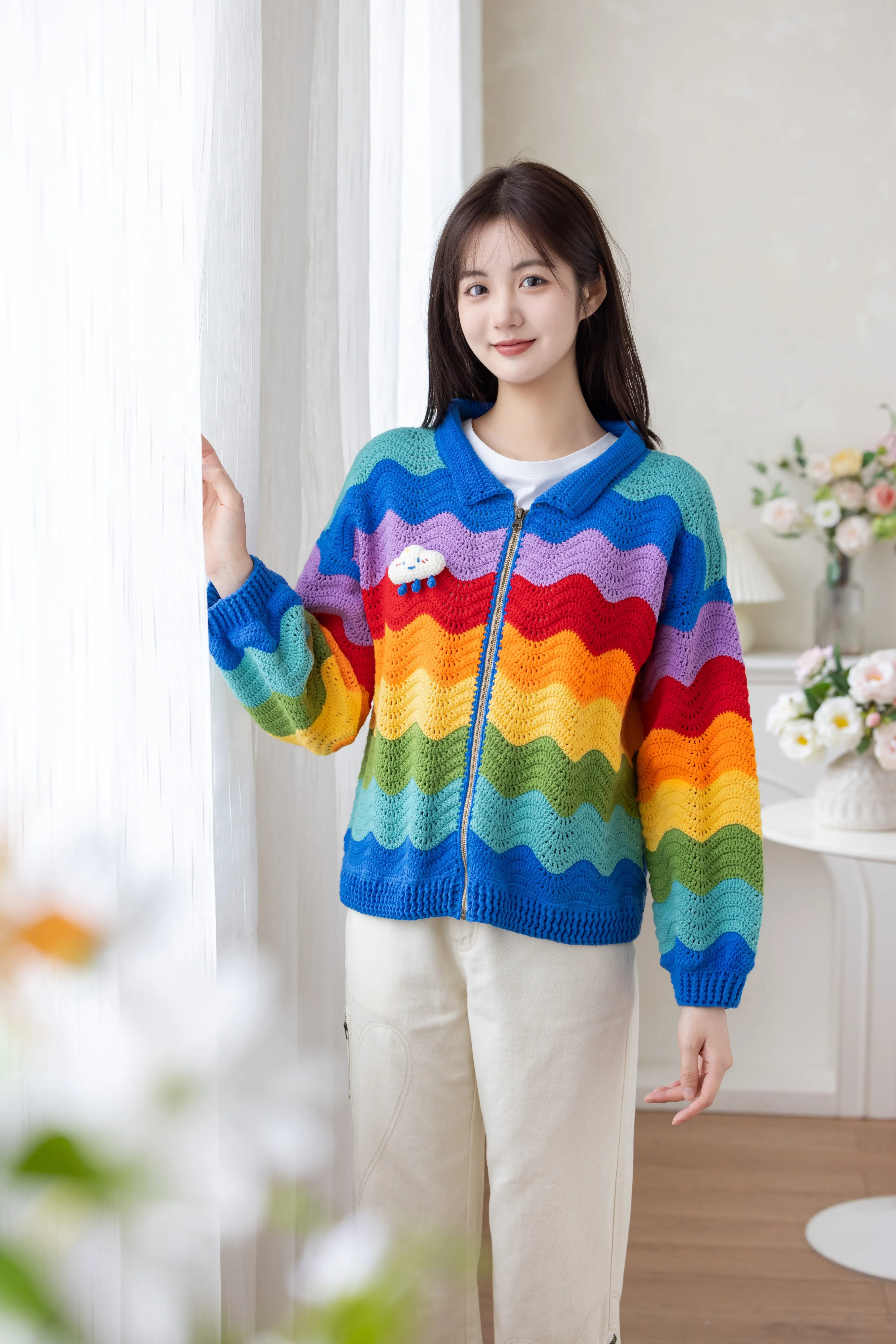 Rainbow Ripple Jacket crochet project