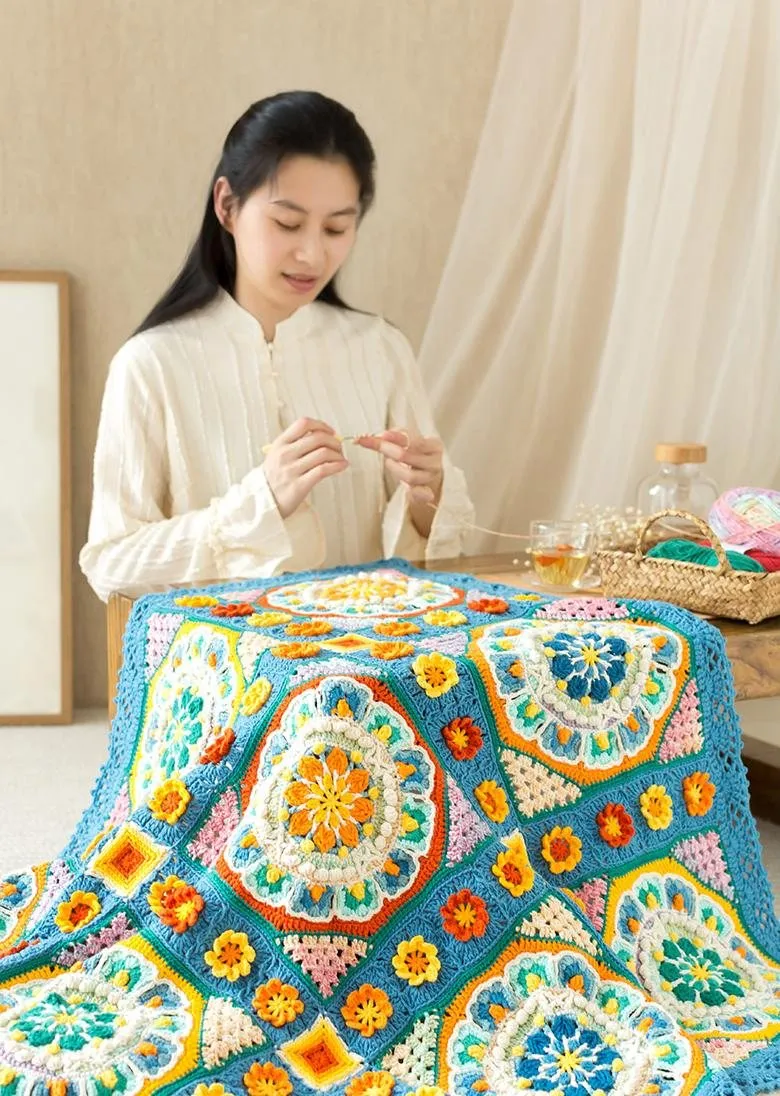 Dunhuang Lotus Caisson Blanket crochet project