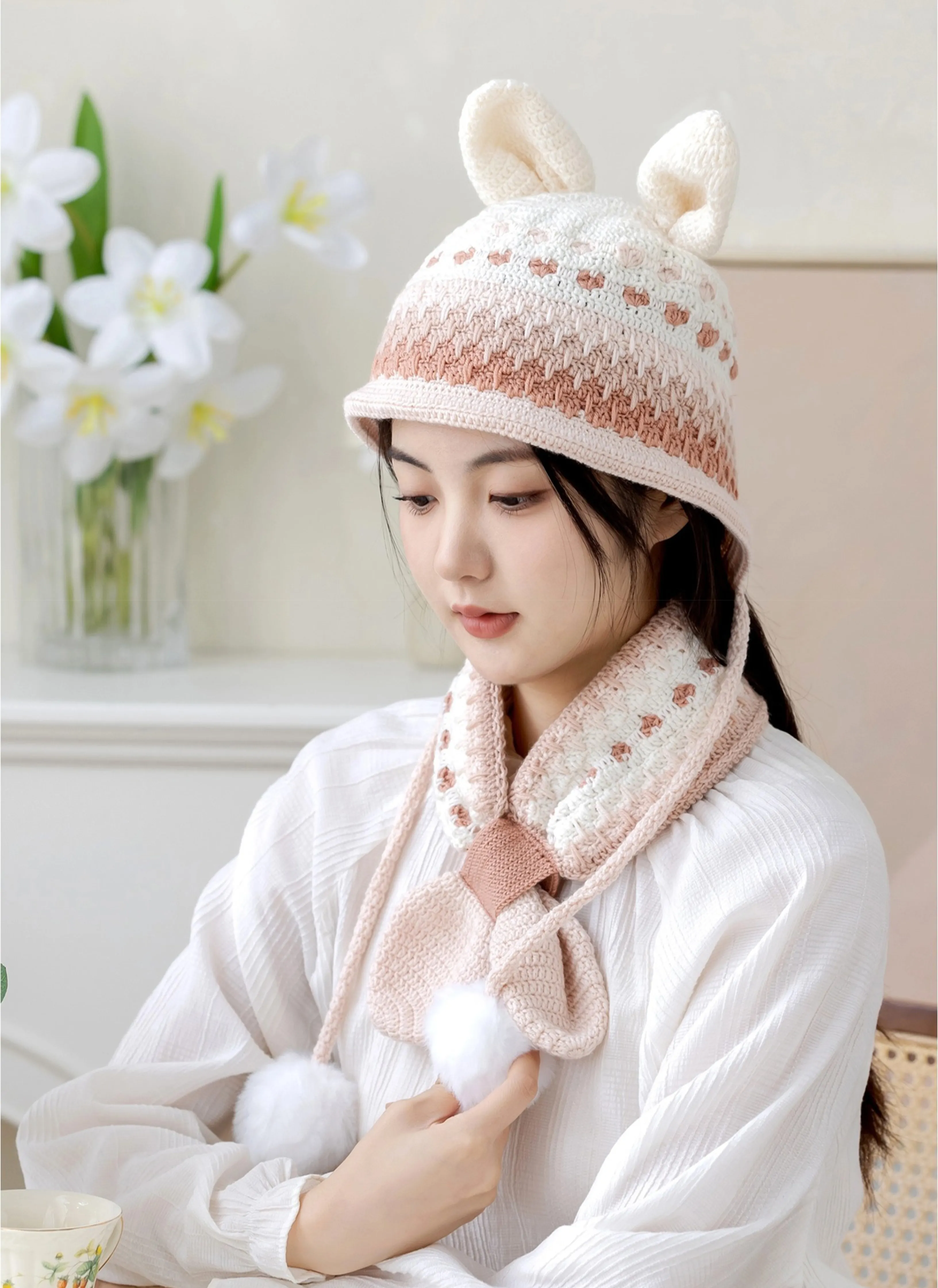 Bunny Ear Hat Set crochet project