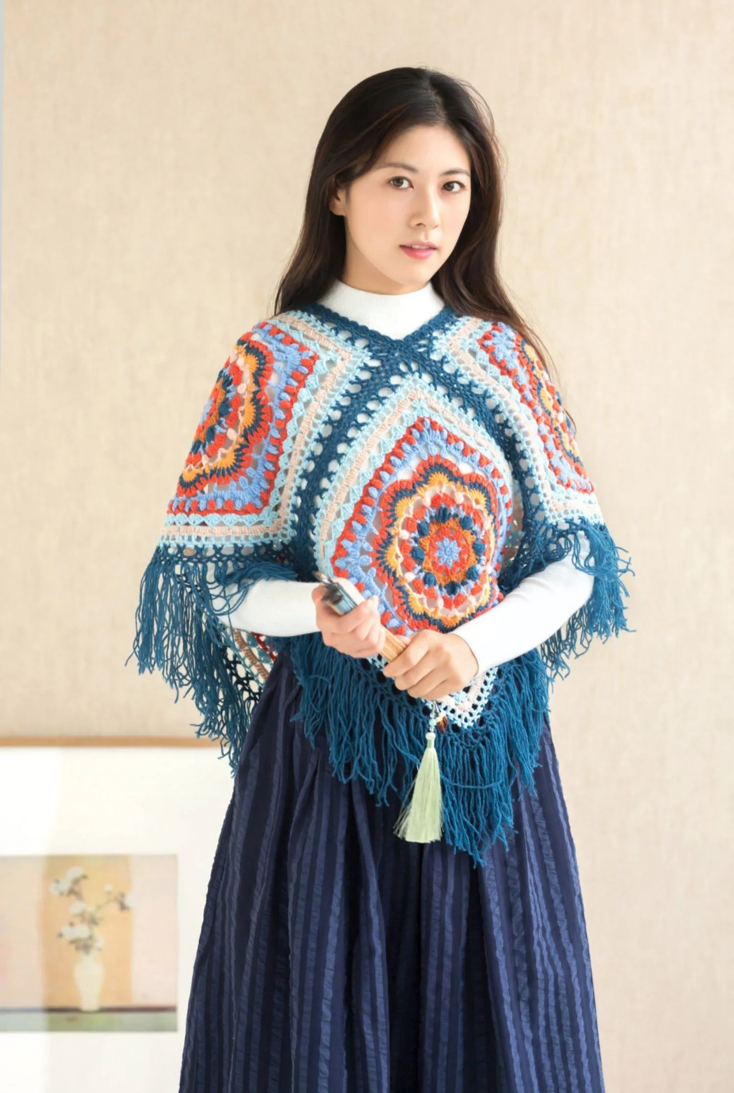 Tuanhua Reversible Poncho crochet project