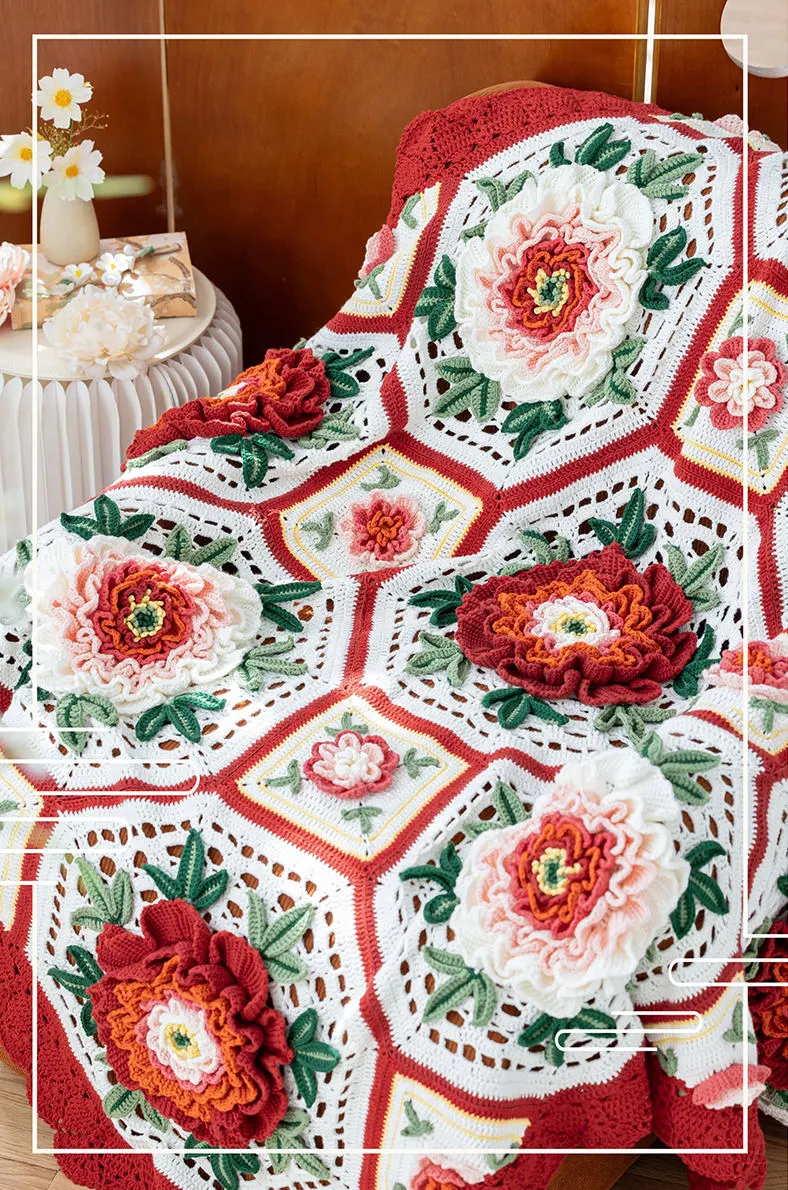 Imperial Peony Blanket tutorial cover