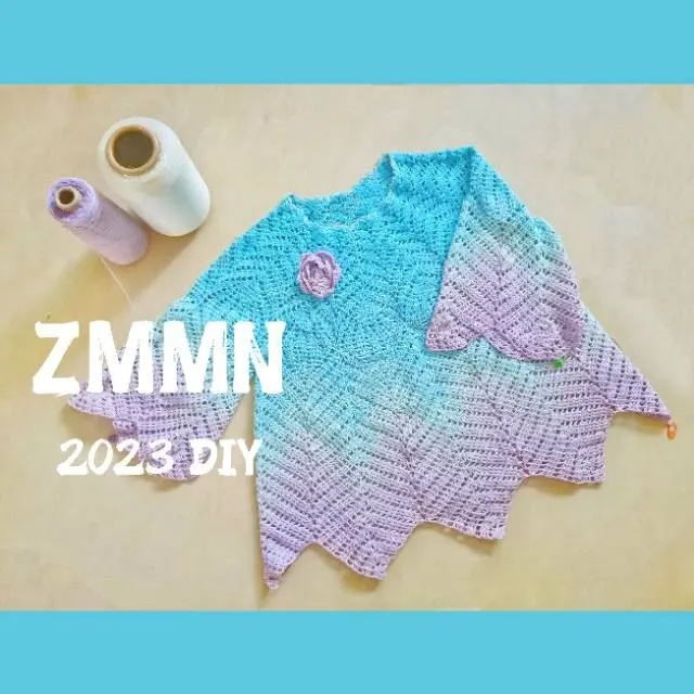 来个渐变的雀翎育克毛衣, a crochet project shared by 猫猫-苗败阿苗