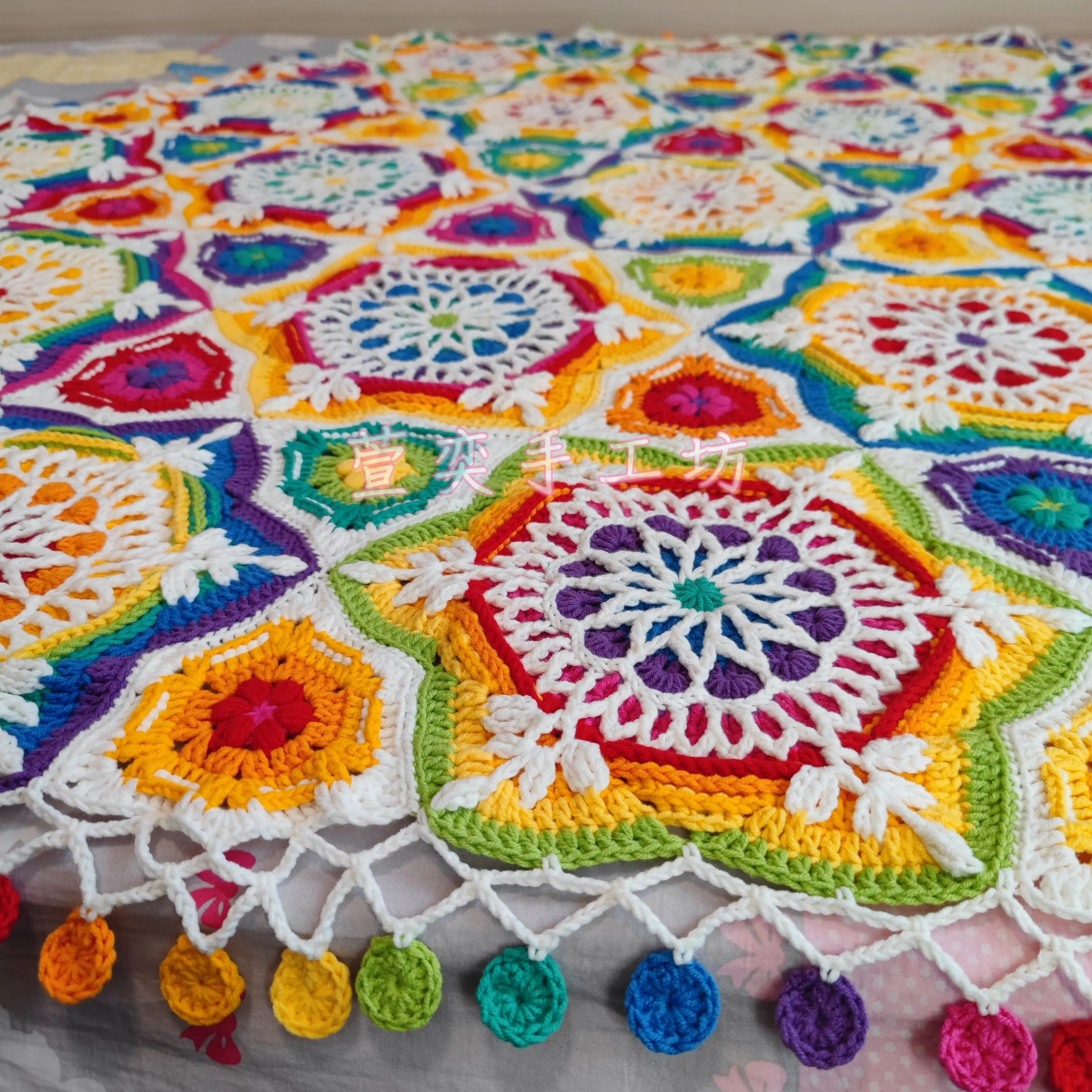 曼海蒂拼花毯, a crochet project shared by 萱奕手工坊