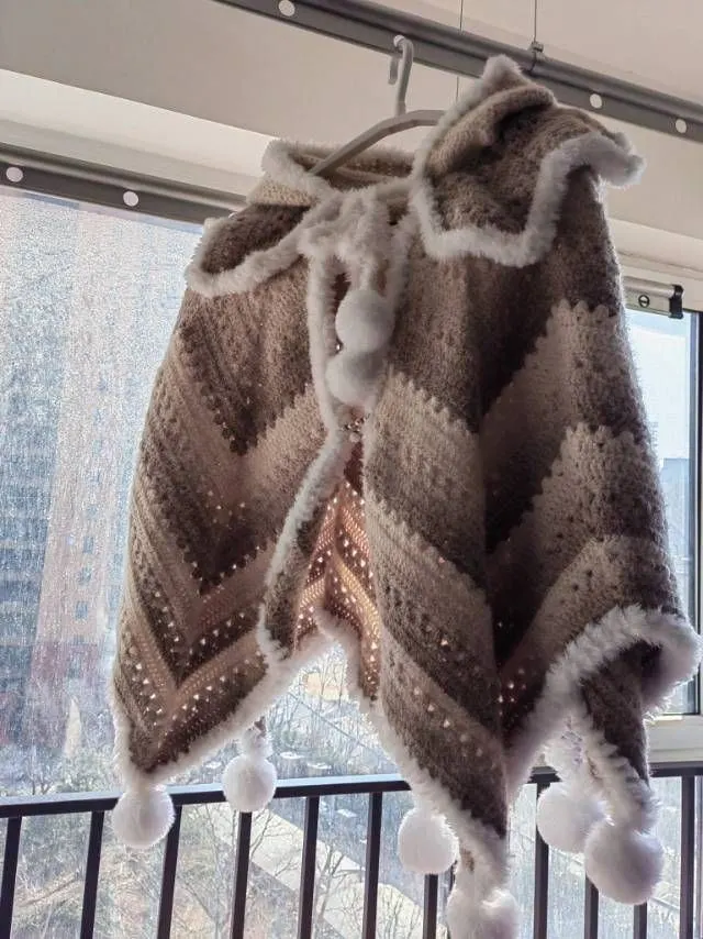 七星斗篷披肩, a crochet project shared by 青柠檬