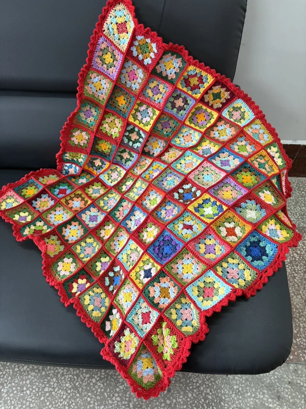 祖母格方毯, a crochet project shared by 月半