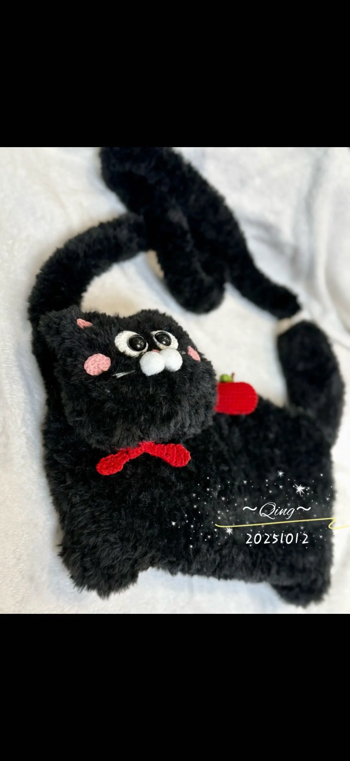 苹果小猫, a crochet project shared by 一只胖胖呀