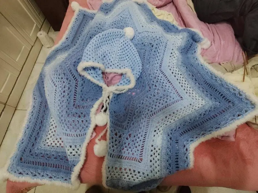 星星斗篷, a crochet project shared by 暂时没有洗