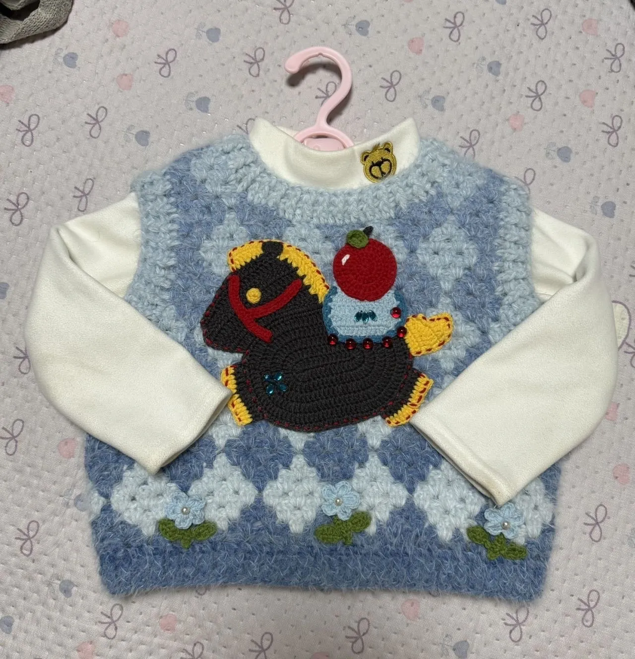 《节日礼遇》系列——马儿跑跑亲子马甲, photo 1