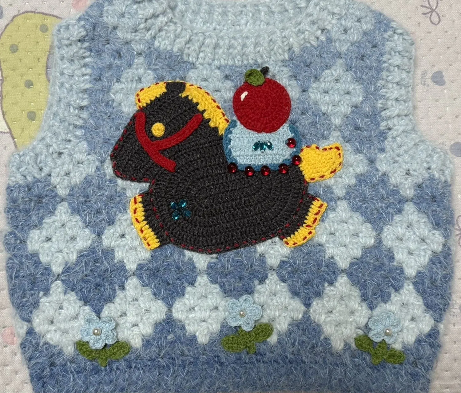《节日礼遇》系列——马儿跑跑亲子马甲, a crochet project shared by 小宋的宝贝