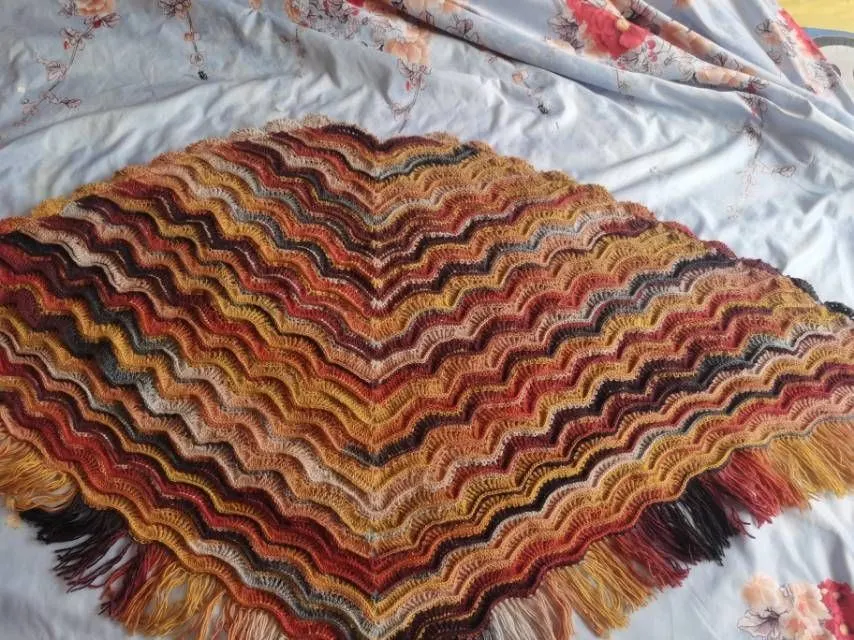 复古年华披肩, a crochet project shared by 好看