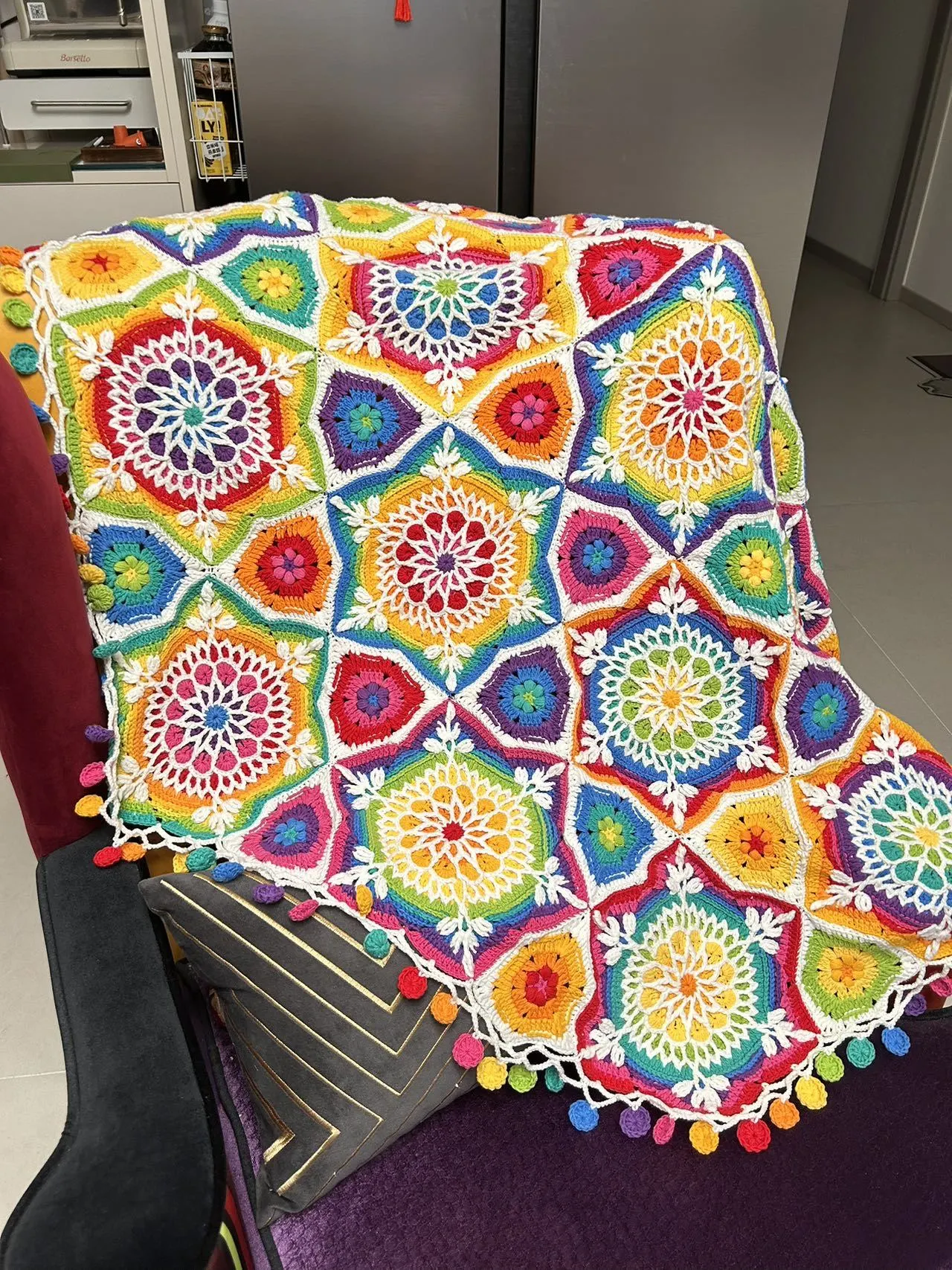 曼海蒂拼花毯, a crochet project shared by Clara