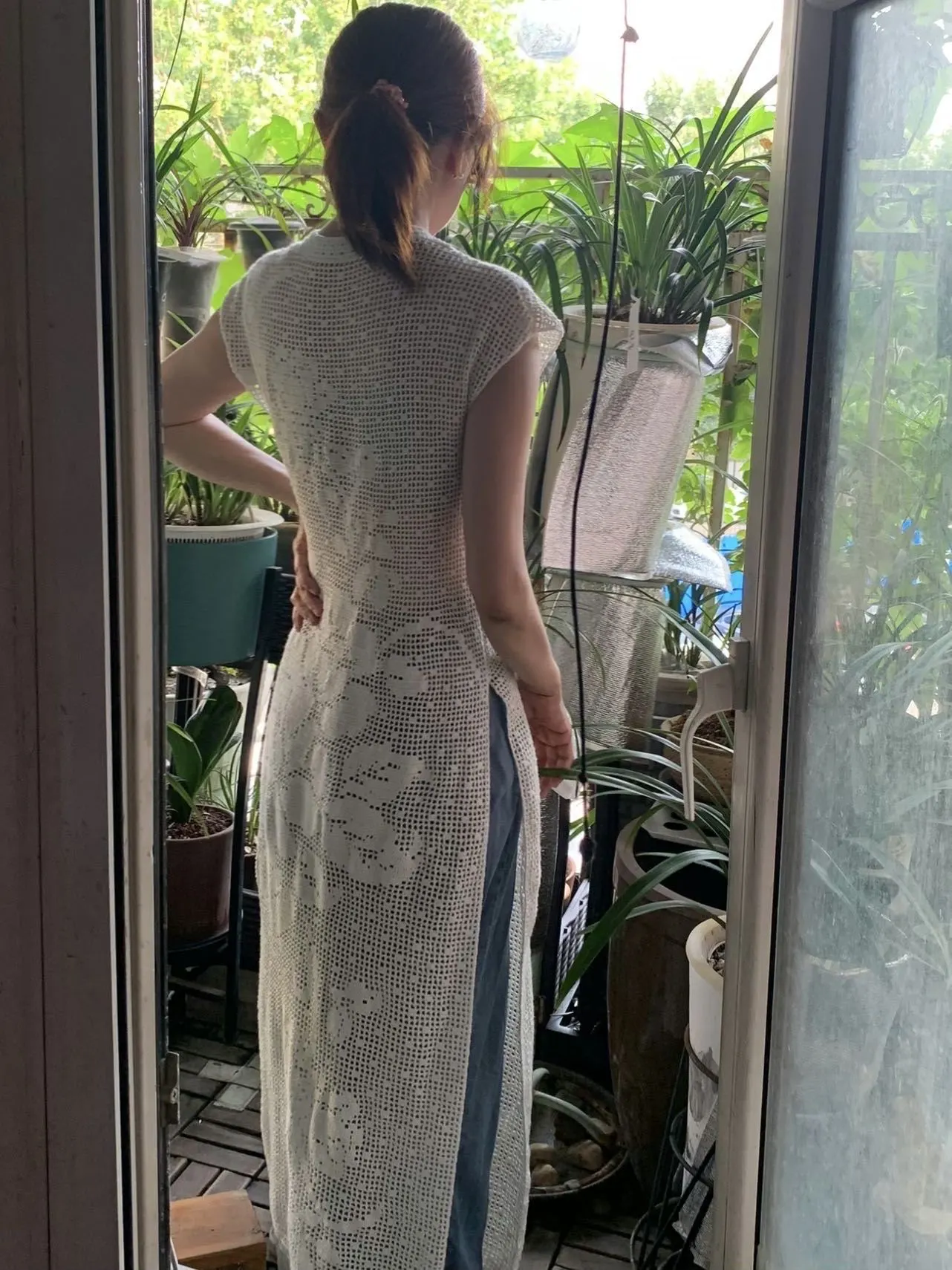 这款旗袍太好看了😀，高开衩配牛仔裤很洋气。, a crochet project shared by 荇芷