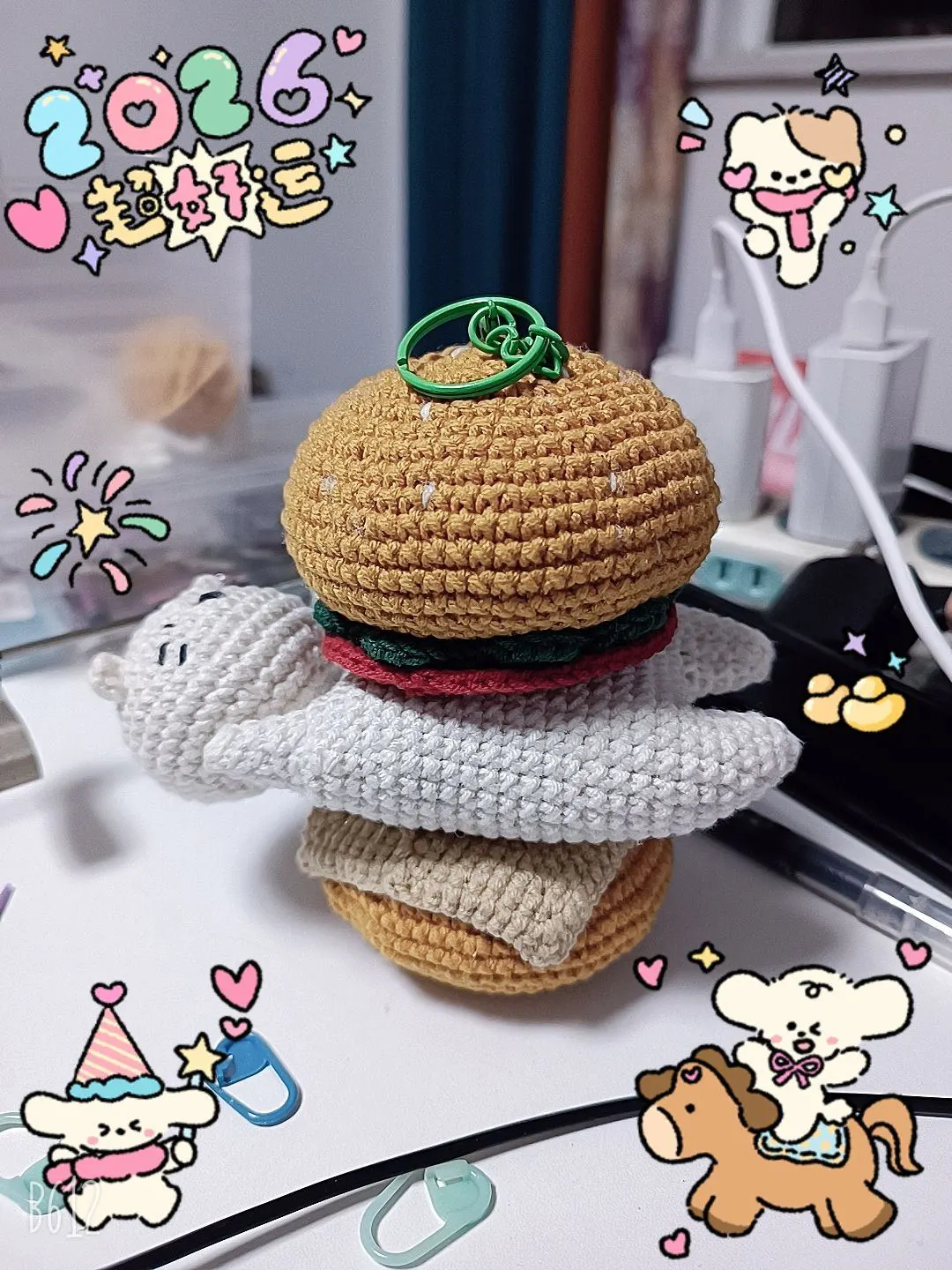 汉堡猫, a crochet project shared by 弯弯