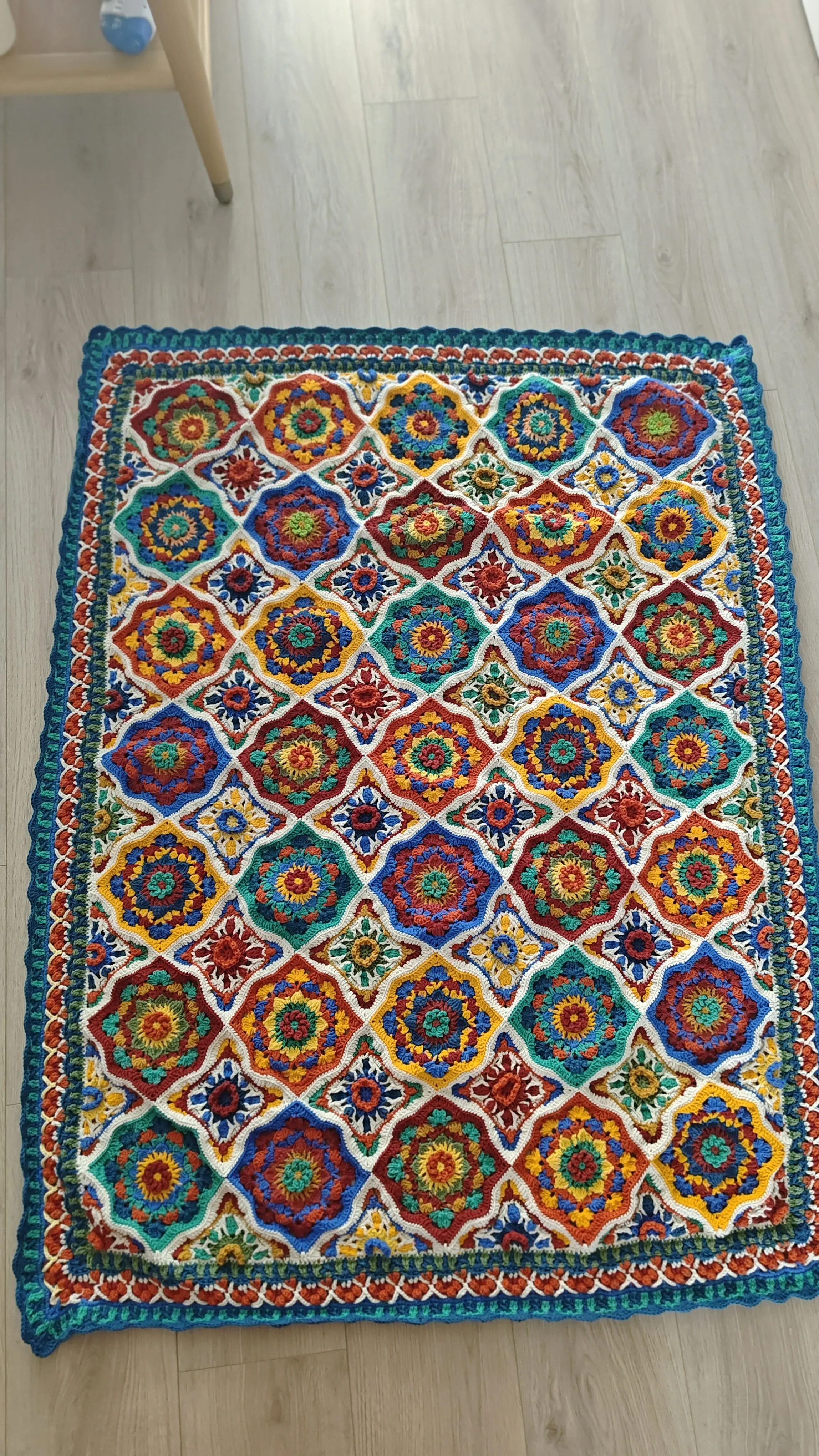 加长款摩洛哥毯子, a crochet project shared by Fox