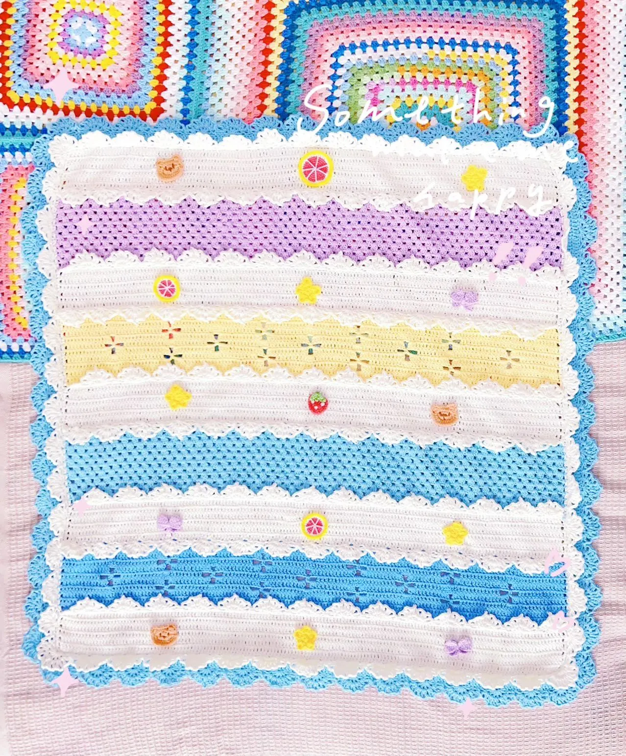 做好一款小清新毯子, a crochet project shared by 🌼糖果酱🌼