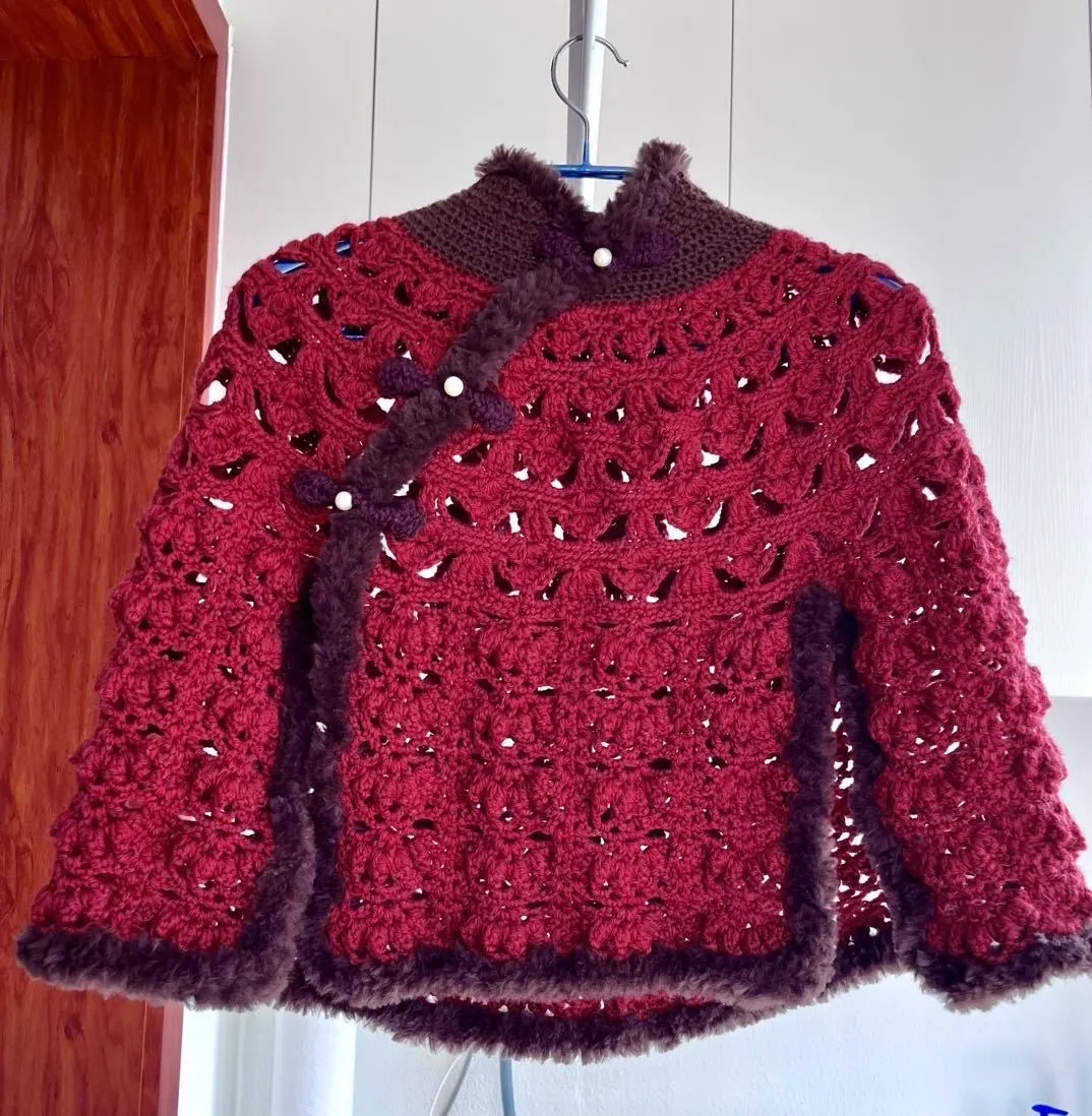 中式穿搭天花板！手工钩针斗篷太有氛围感了, a crochet project shared by 听雨