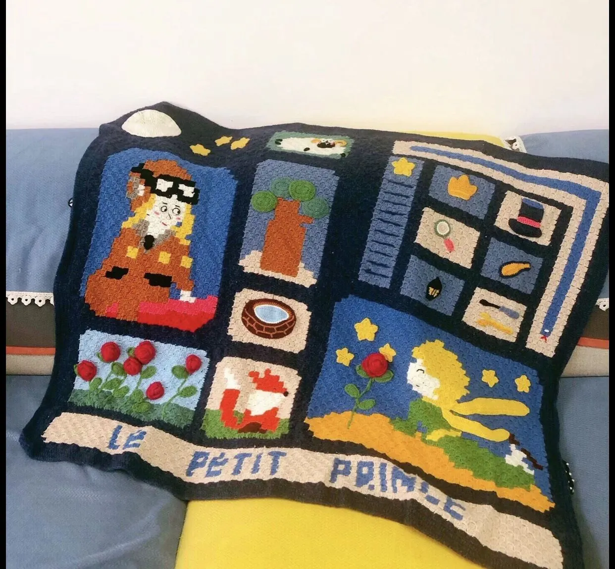 小王子像素毯, a crochet project shared by 兔儿琪琪琪mmm