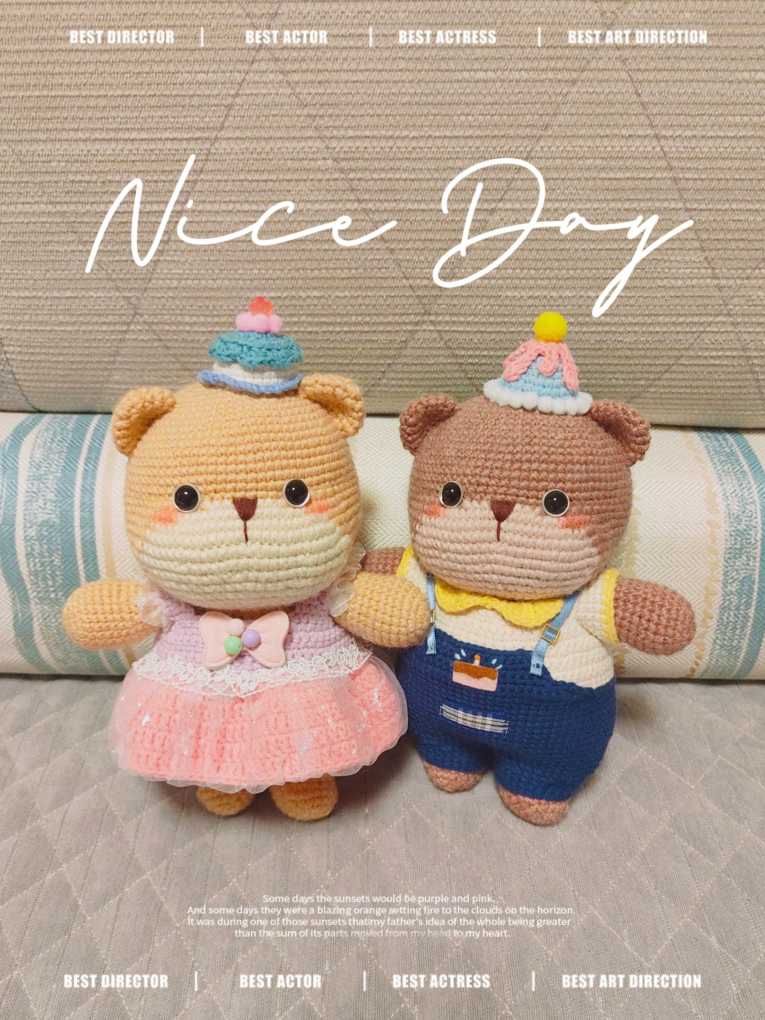 小熊弟弟和小熊妹妹, a crochet project shared by 简单