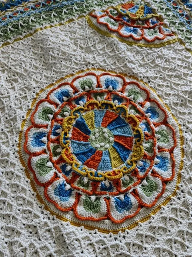一次钩三张,终于完工, a crochet project shared by 一支雯子