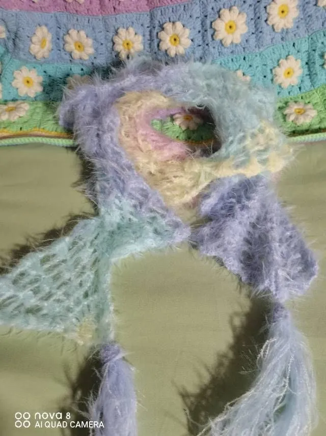 毛绒绒的围巾