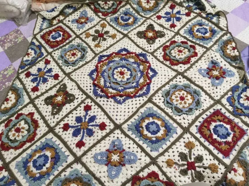 刚缝合完。还剩外圈钩织，美的不要不要的, a crochet project shared by 大林小艾