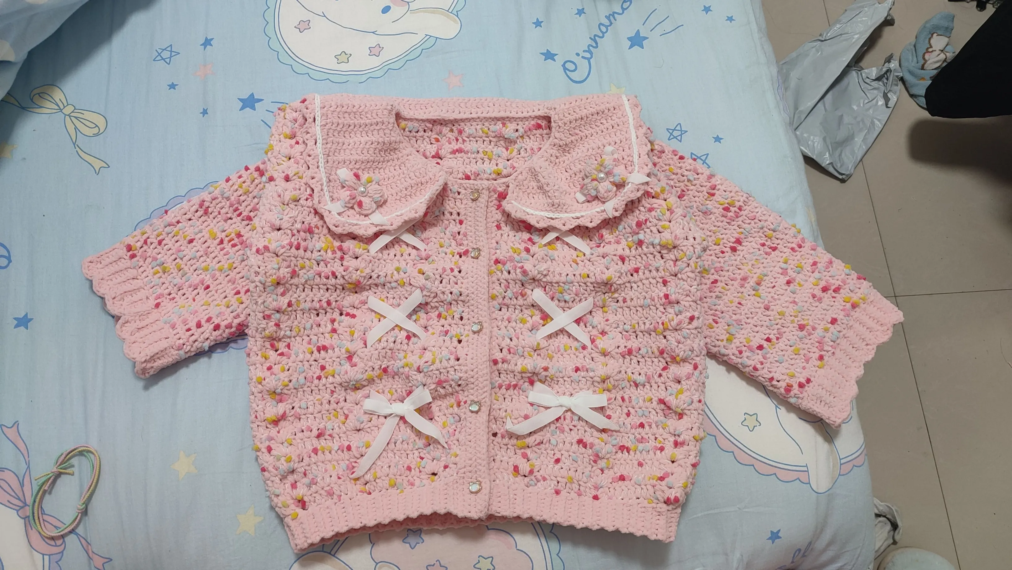 艾玛,可累死我了,糖豆线真不好钩, a crochet project shared by 桃成蹊
