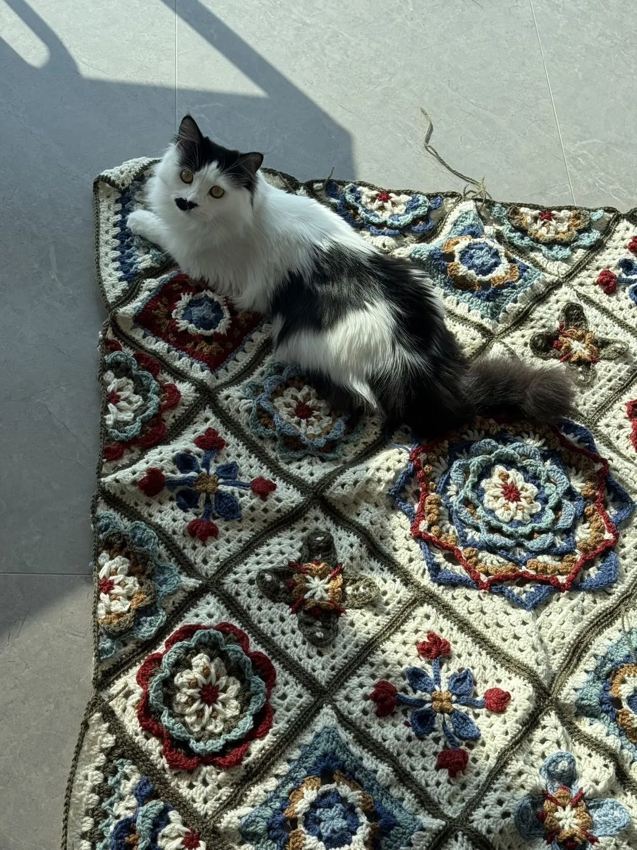 花片羊毛毯, a crochet project shared by Community maker