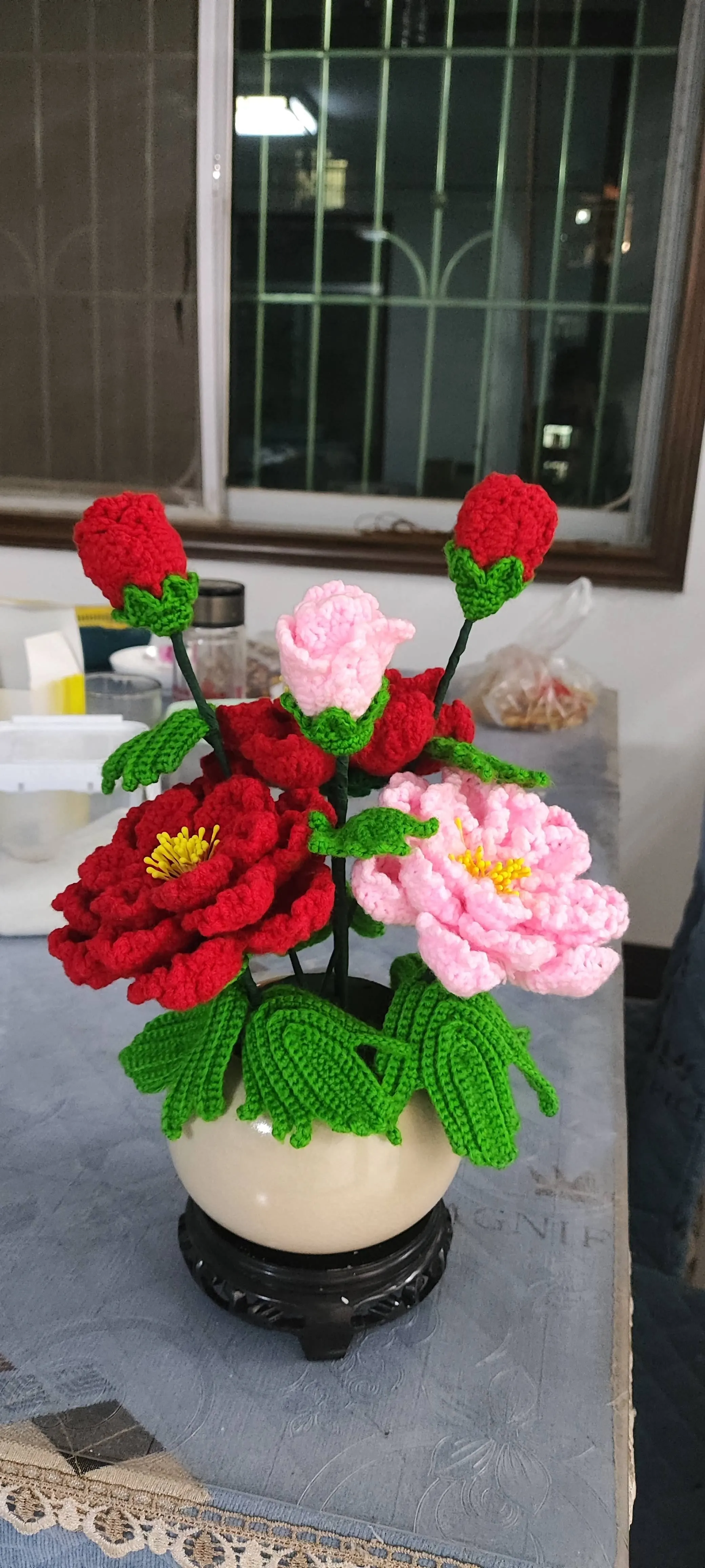 牡丹花终于完工了, a crochet project shared by 乐儿