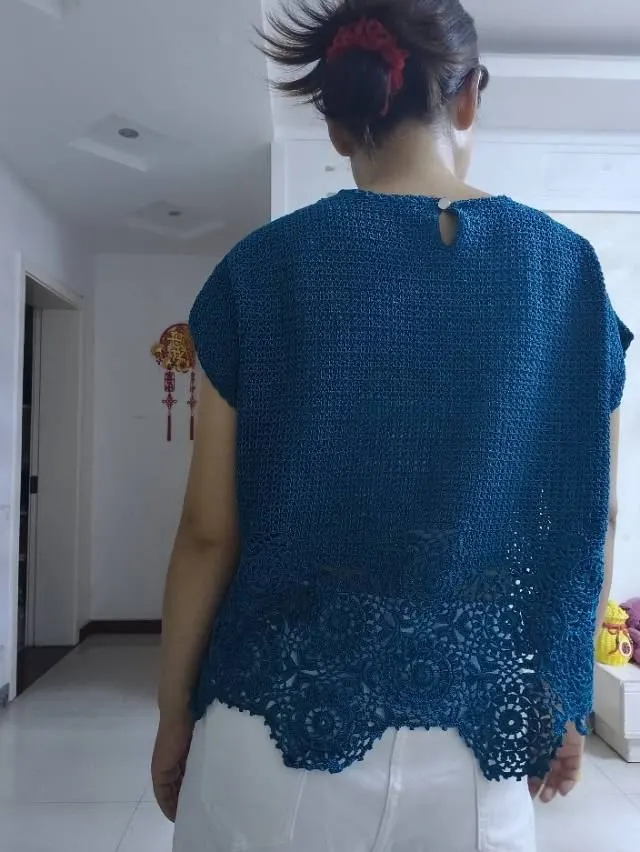 好喜欢这颜色，毛线很好，一星期钩完，根本停不下来！！, a crochet project shared by 卫◡卫_/ﾟ:･笑☆