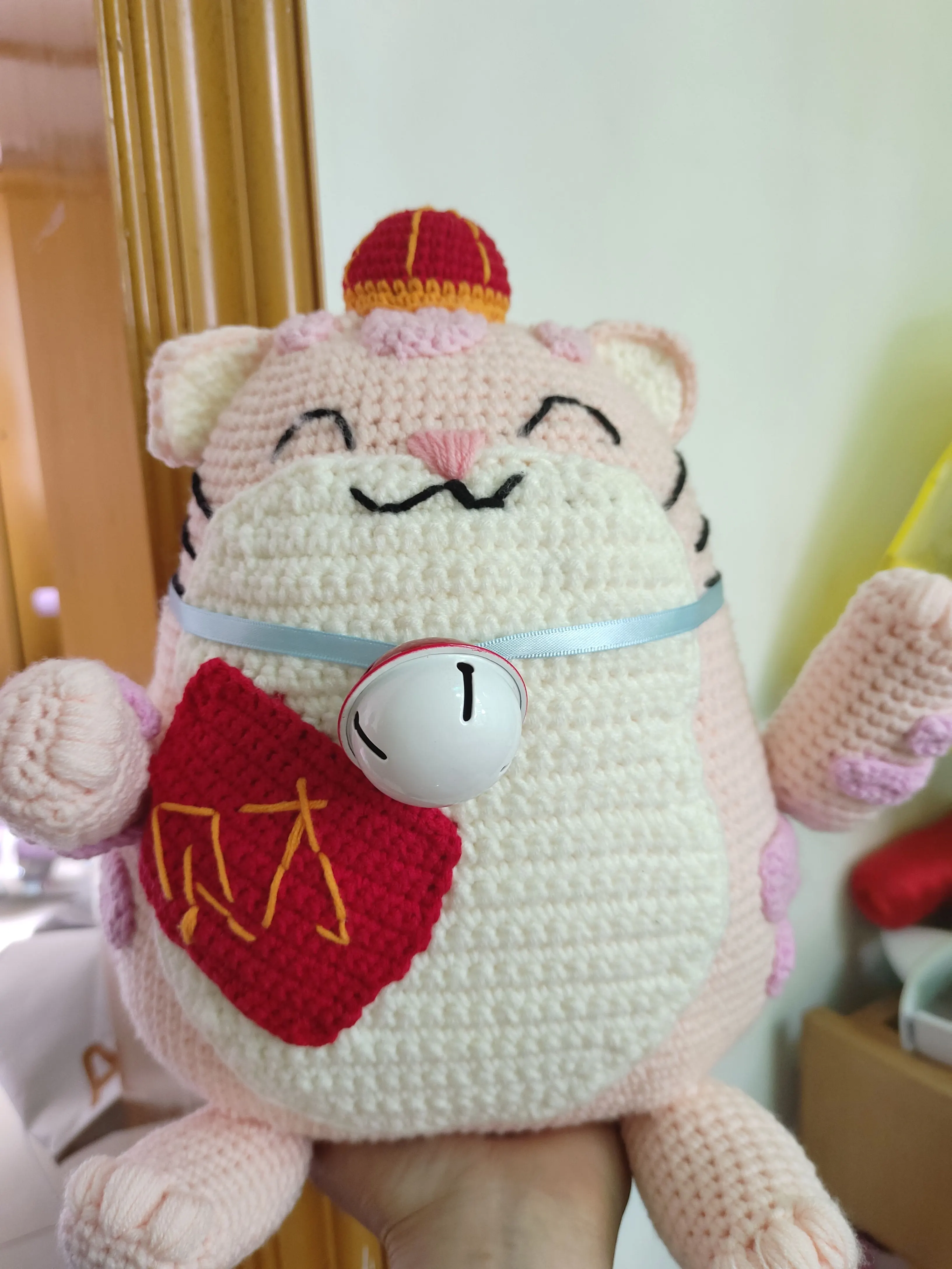 招财猫, a crochet project shared by 不发脾气只发财888