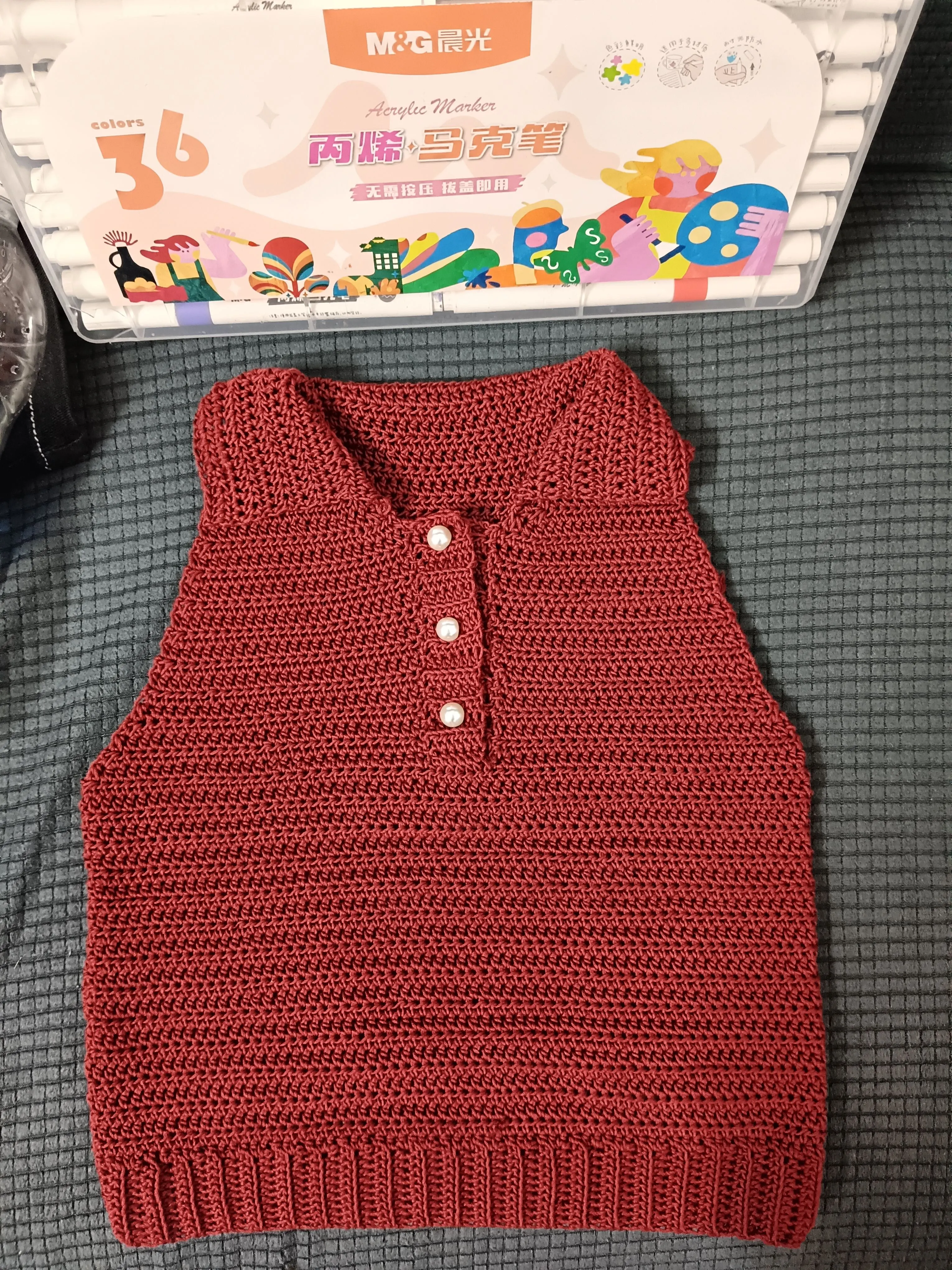 港风背心, a crochet project shared by qingqing