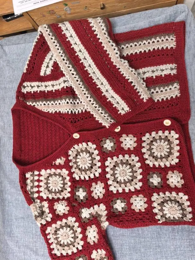 莫兰迪8号版，后背改动版, a crochet project shared by 神经兮兮