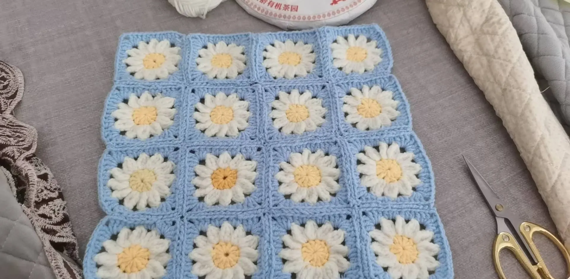 参照改编的毯子, a crochet project shared by 彼岸花开